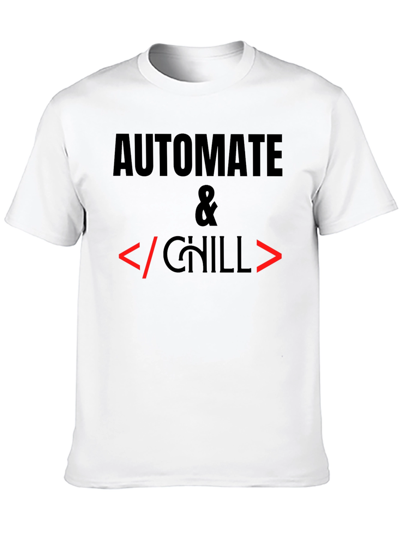 Automate & Chill Programmer Black T-Shirt