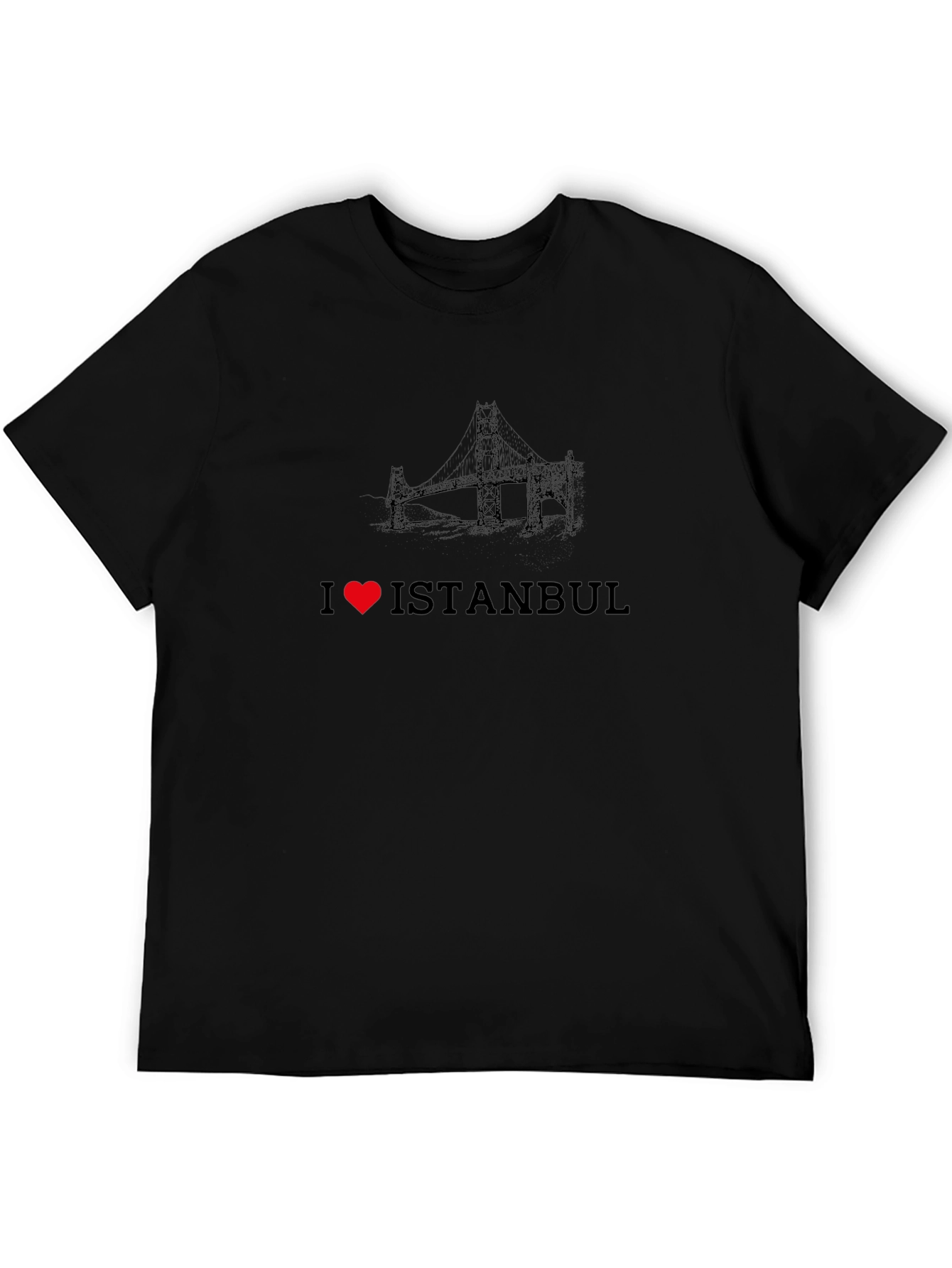 I Heart Istanbul Black Graphic T-Shirt