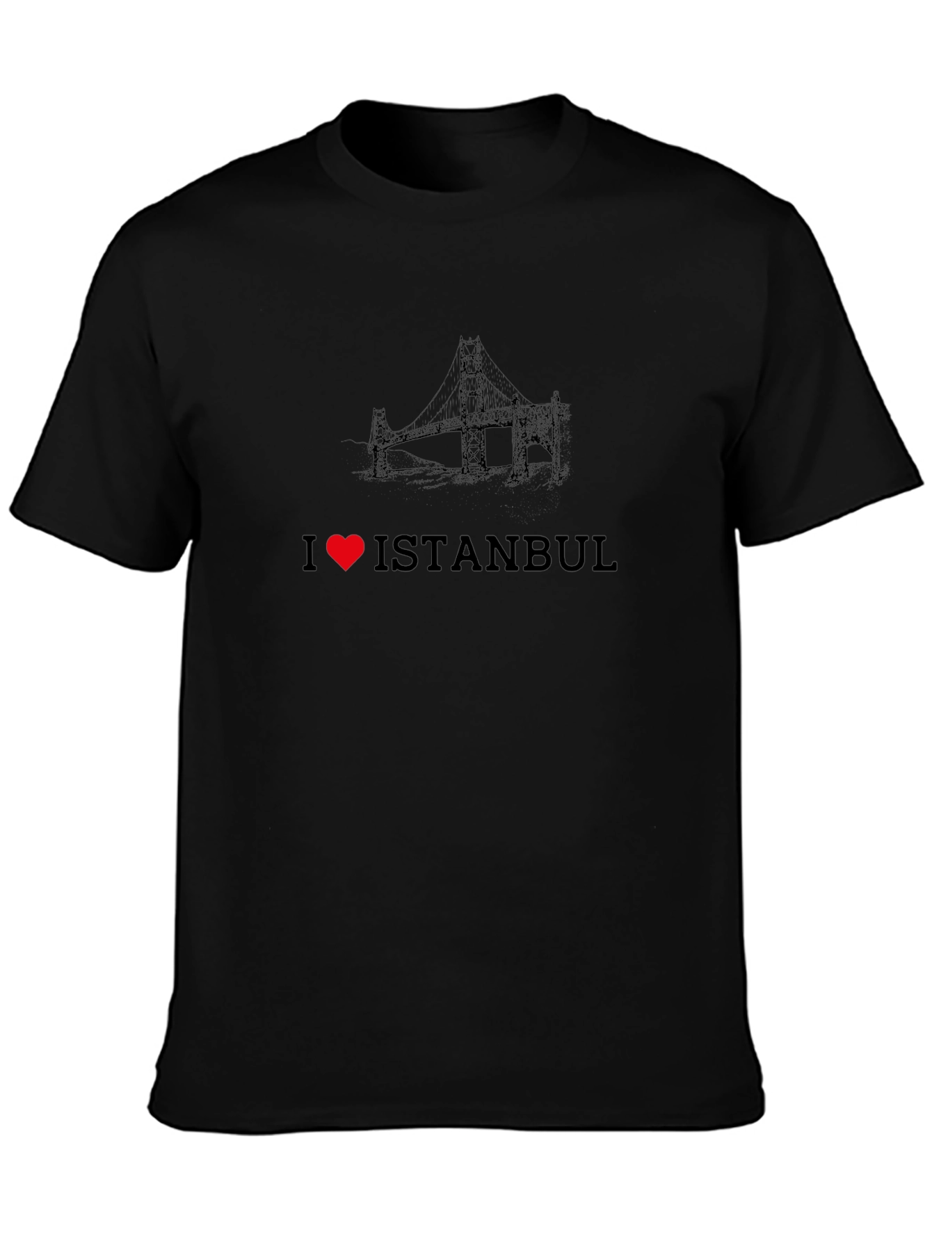 I Heart Istanbul Black Graphic T-Shirt