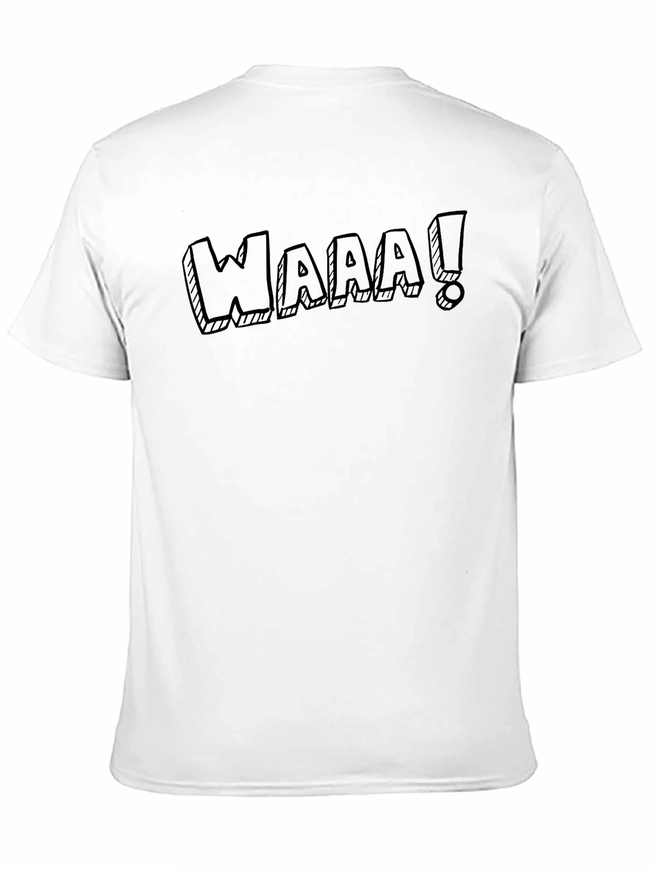 WAAA! Graphic Print T-Shirt - Casual Crew Neck Tee