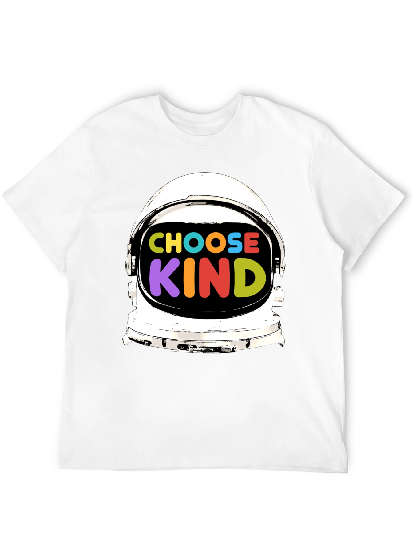 Choose Kind T-Shirt Astronaut Helmet Graphic
