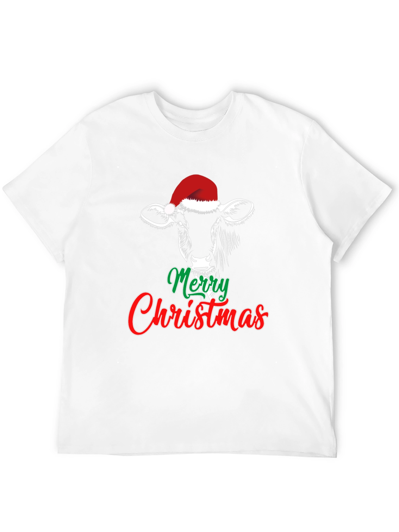 Merry Christmas Cow Graphic Tee