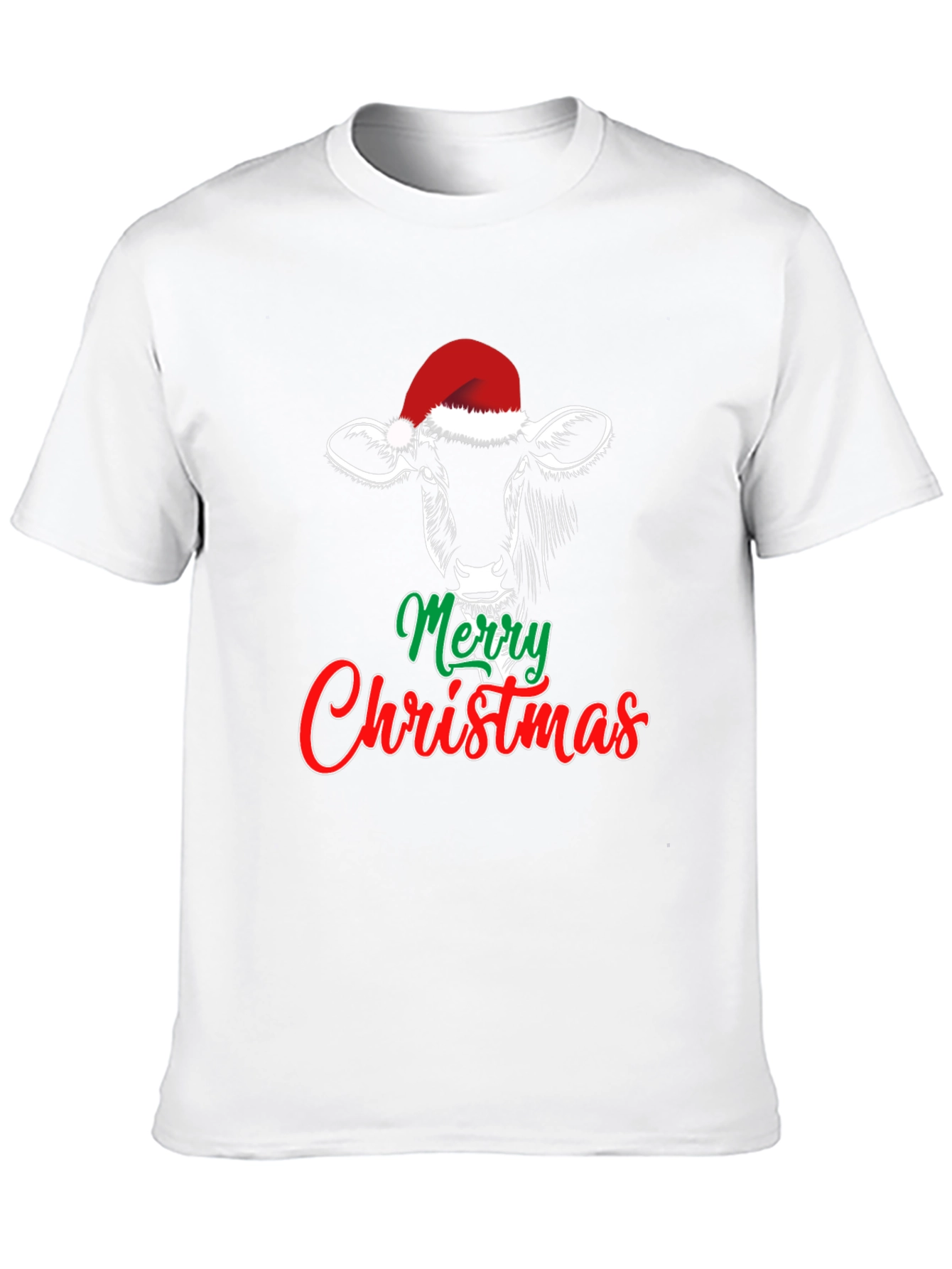 Merry Christmas Cow Graphic Tee