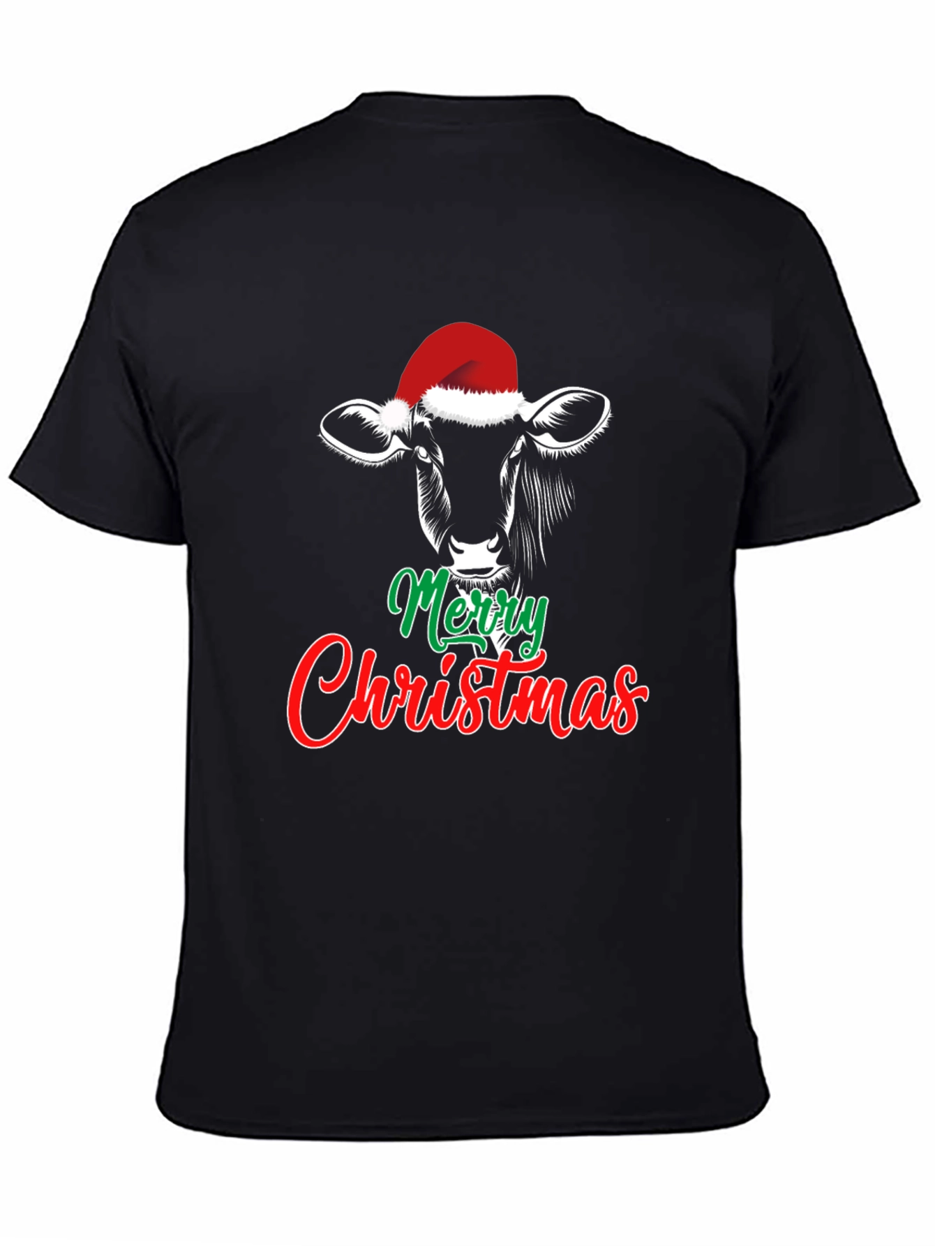 Merry Christmas Cow Graphic Tee