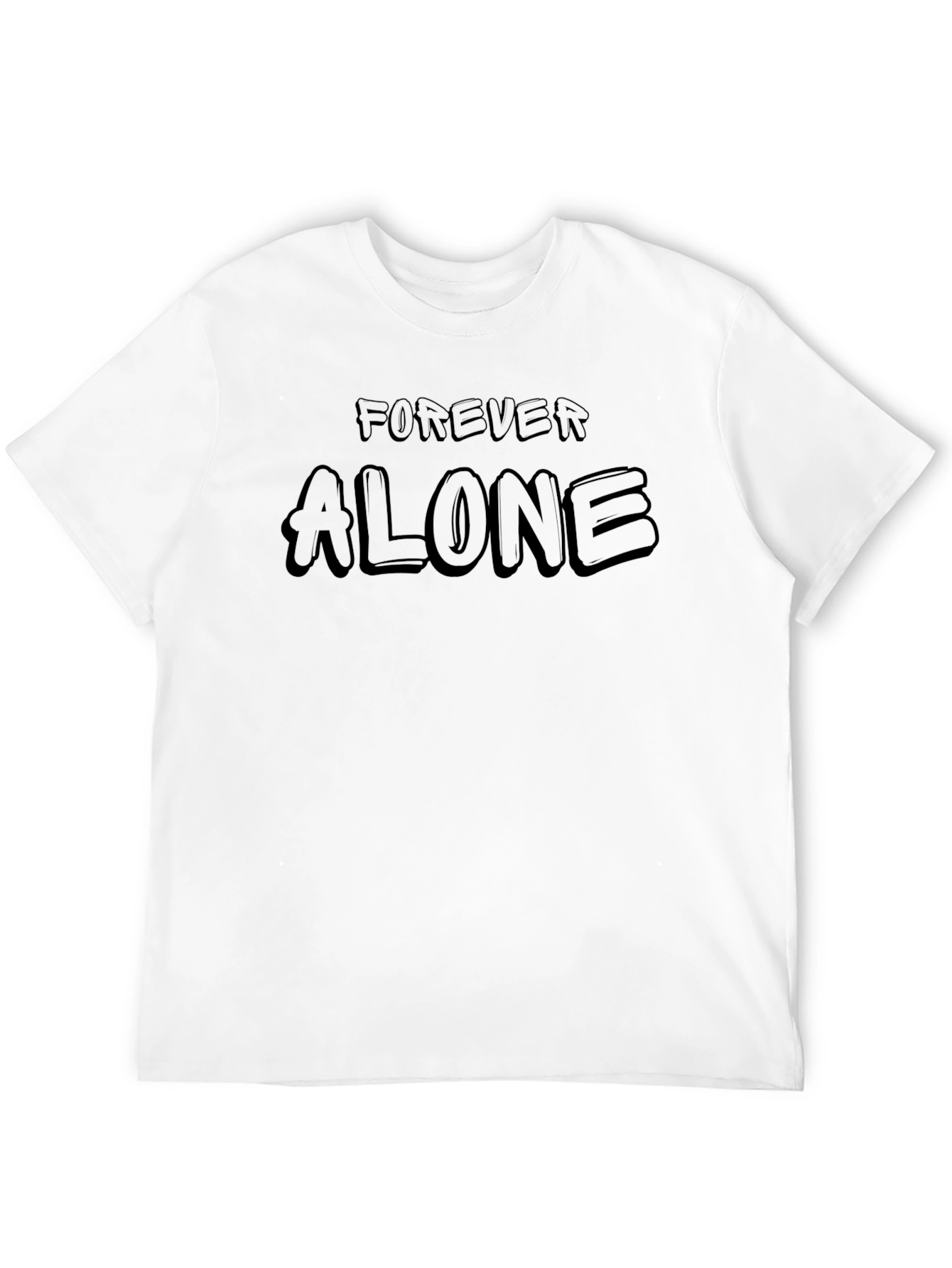 Forever Alone Black Graphic Tee
