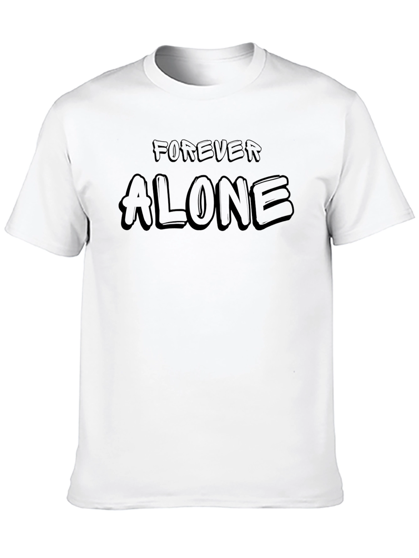 Forever Alone Black Graphic Tee