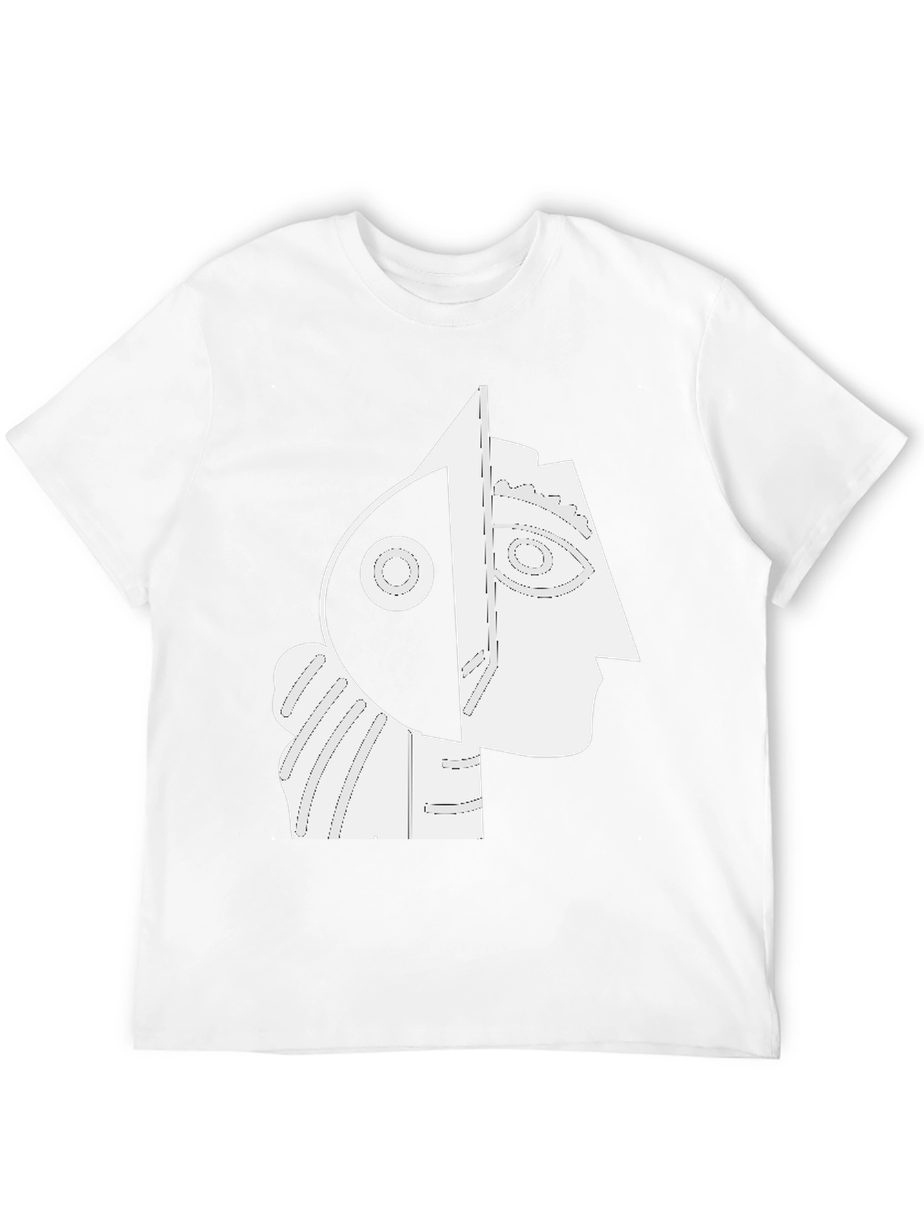 Abstract Portrait Graphic Tee - Modern Art Shirt