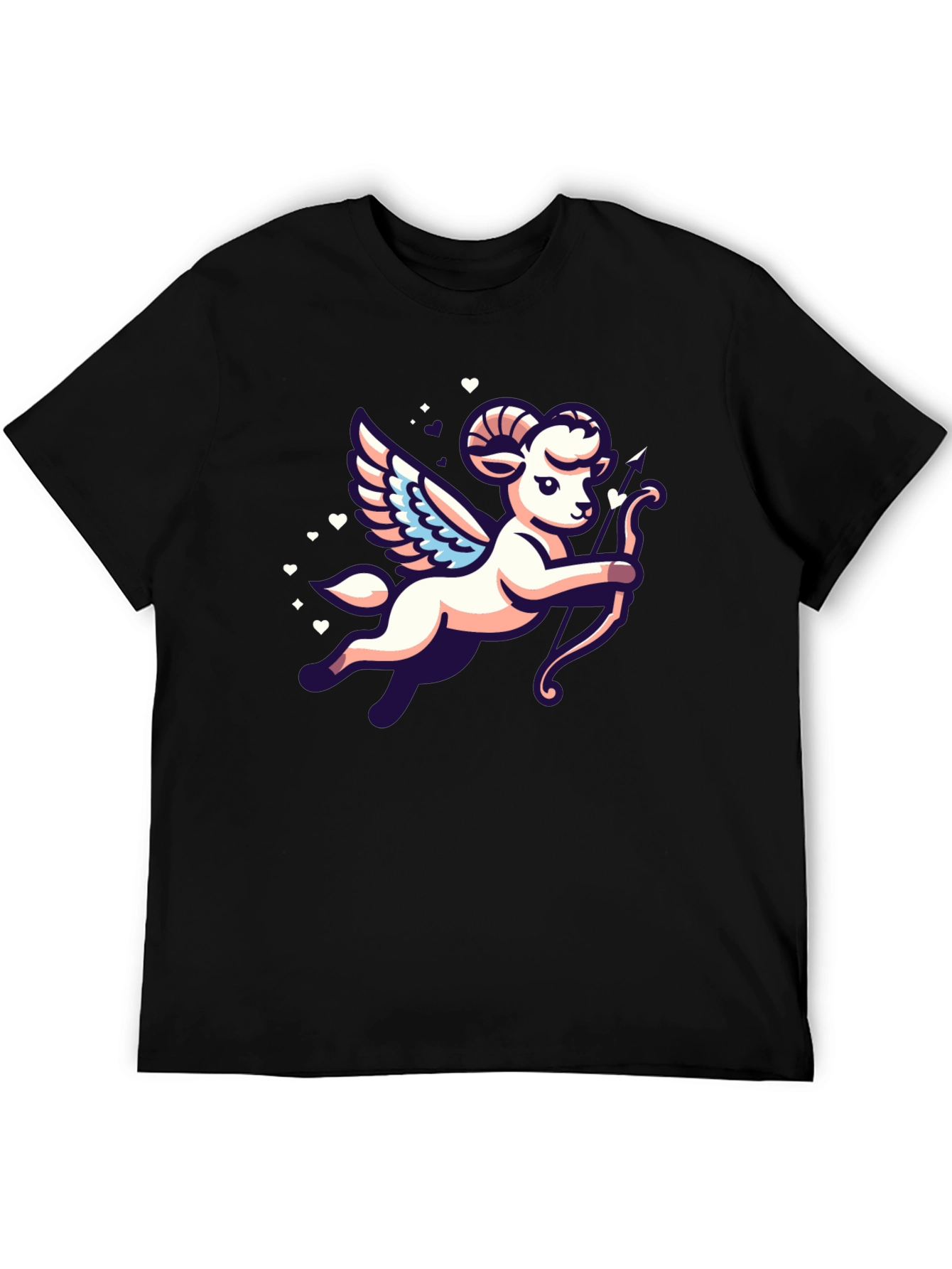 Cupid Aries Ram Graphic T-Shirt