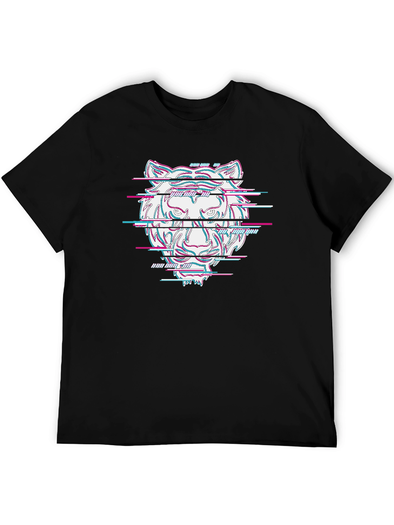 Glitch Tiger Graphic Tee - Cool Streetwear
