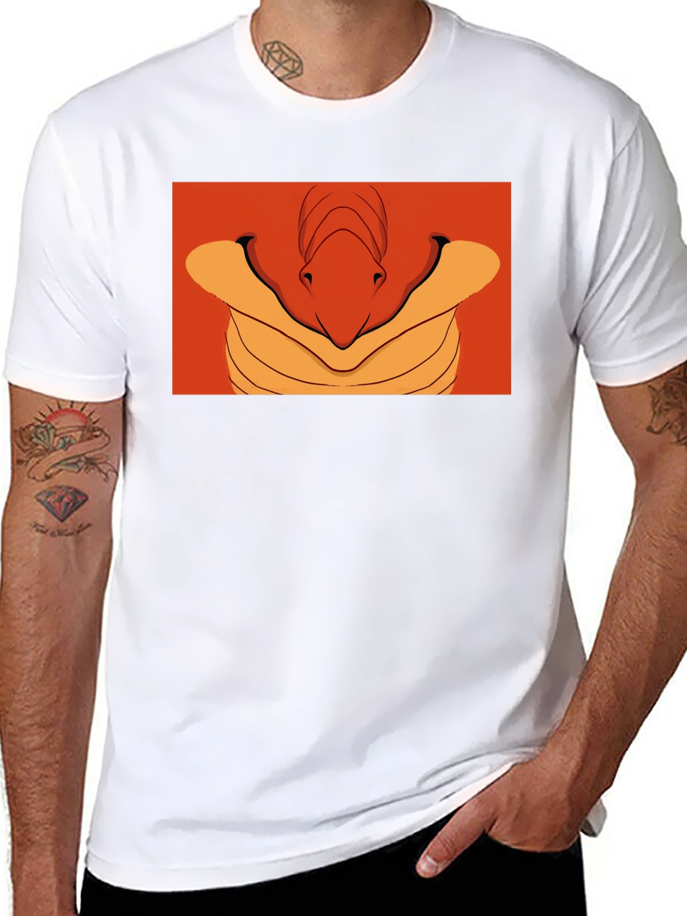 Stylized Reptile Graphic Tee - Modern Bold Design