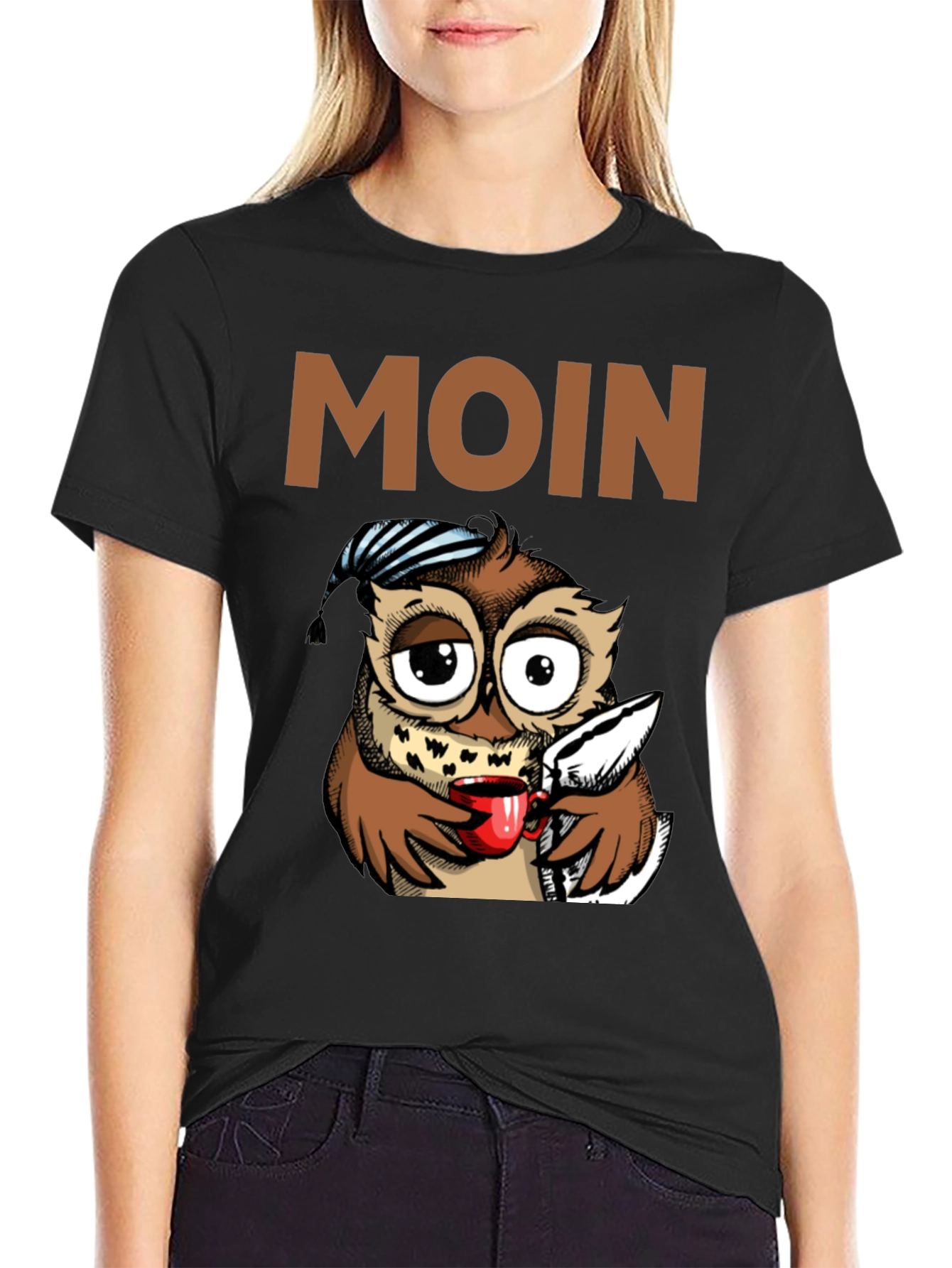 Funny Owl Moin T-Shirt