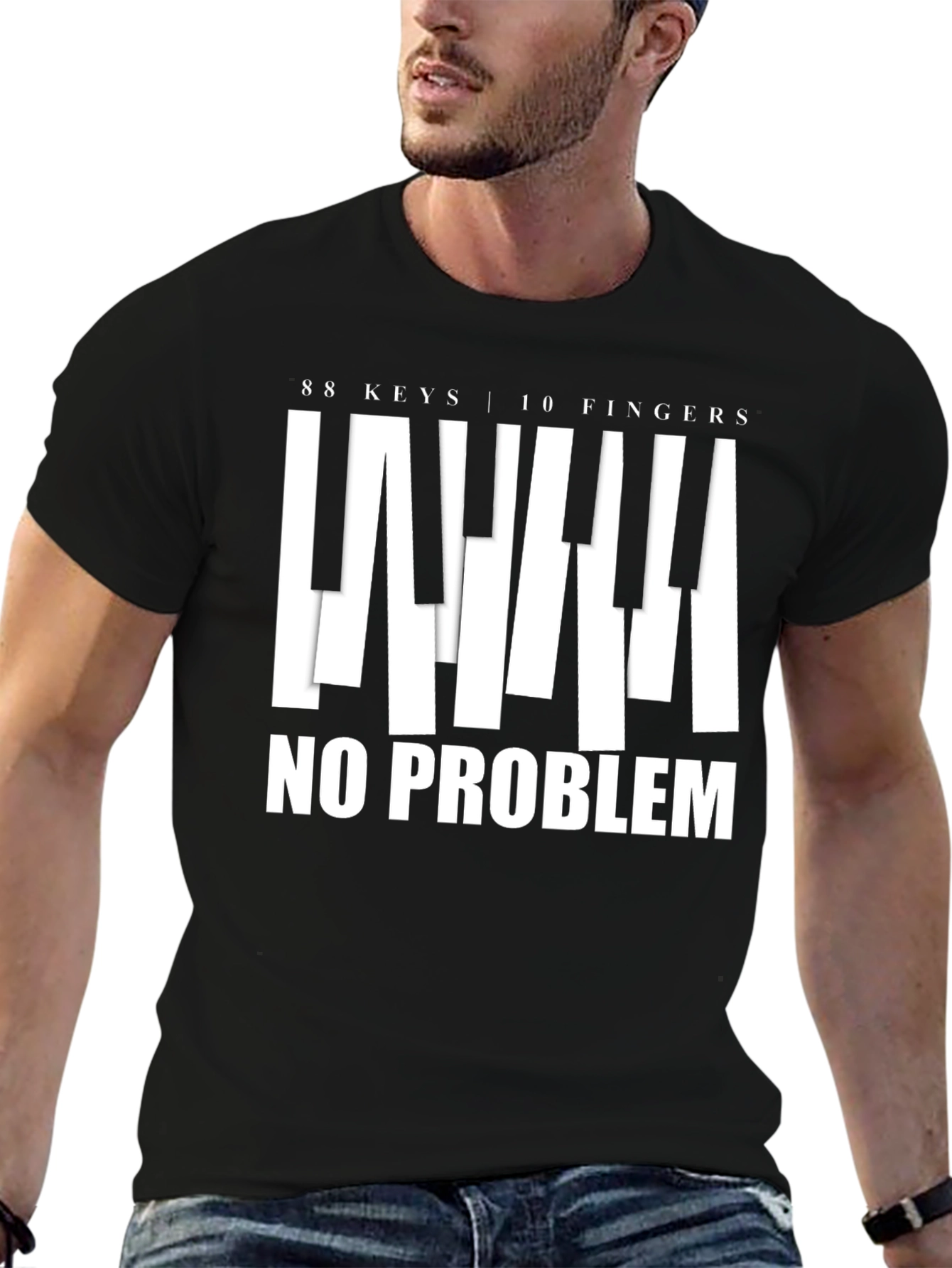 88 Keys 10 Fingers No Problem Graphic Tee