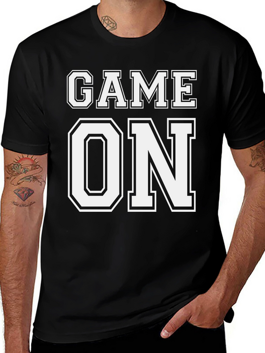 Game On T-Shirt - Black Cotton Tee