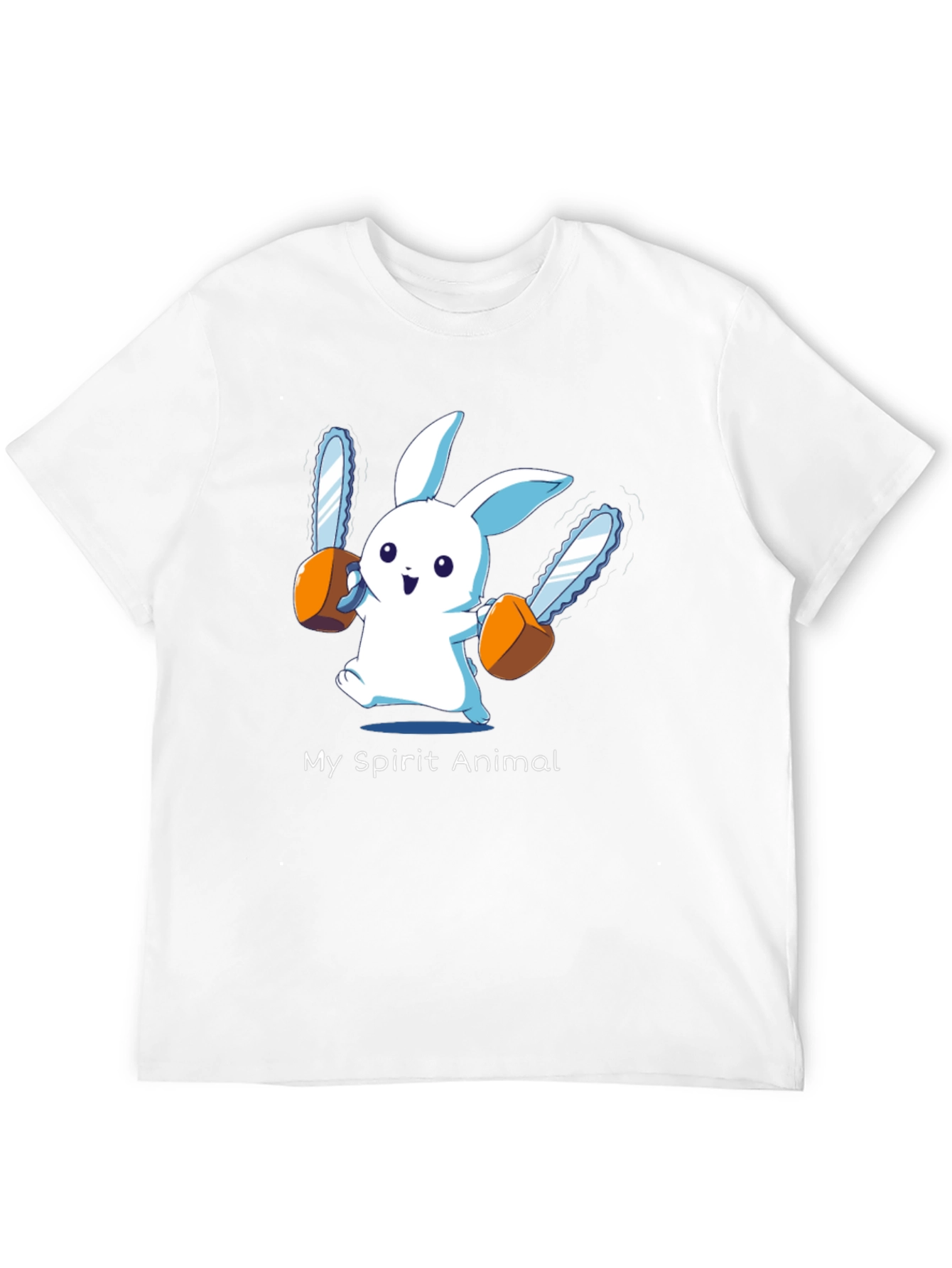 My Spirit Animal Chainsaw Bunny Black T-Shirt