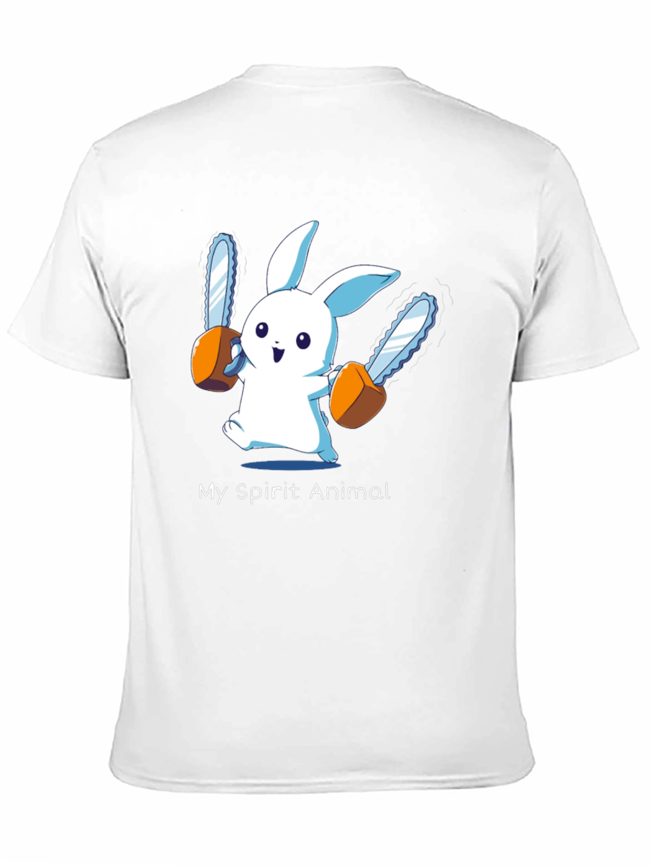 My Spirit Animal Chainsaw Bunny Black T-Shirt