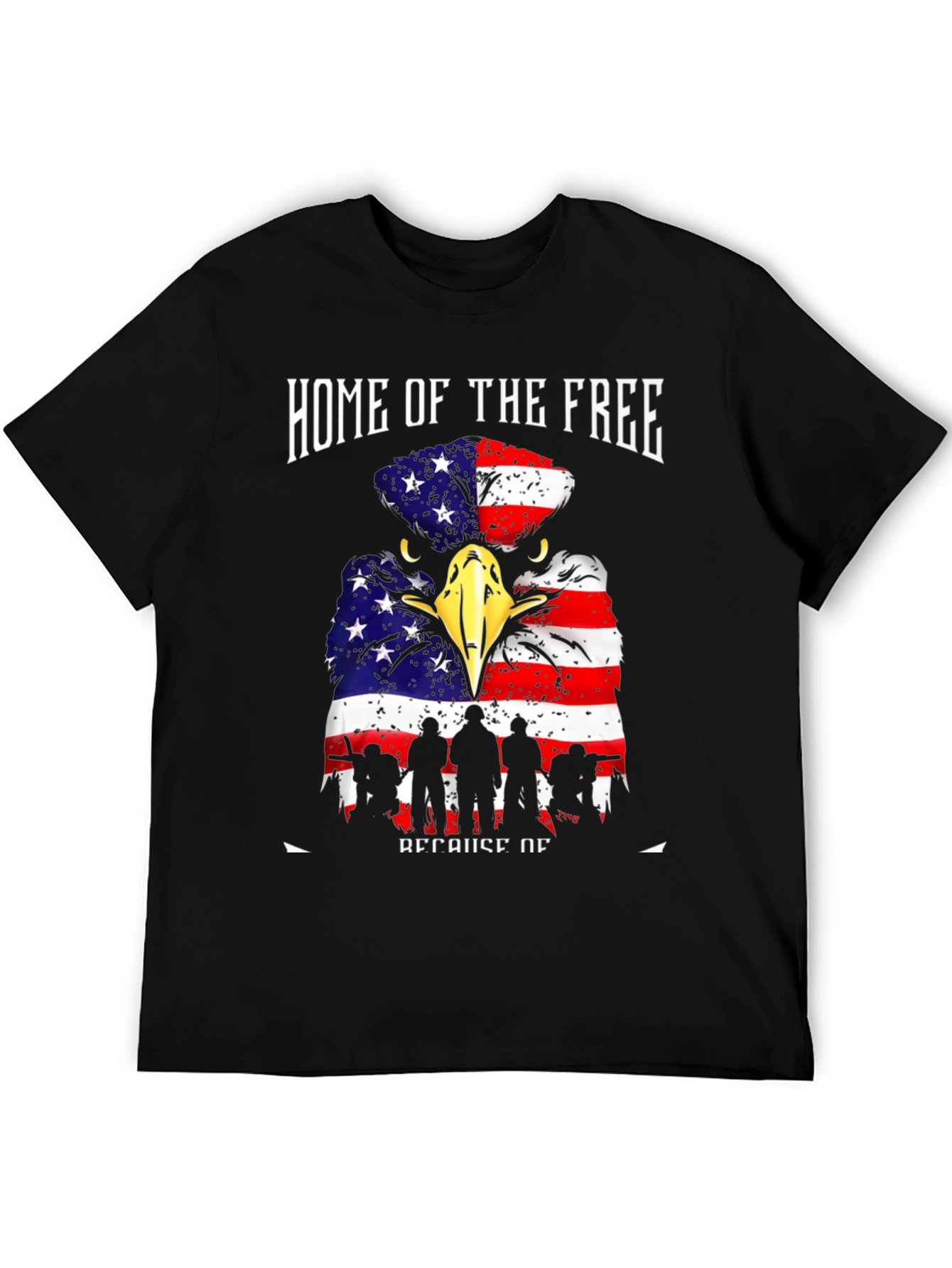 Patriotic Eagle Graphic T-Shirt - Home of the Free