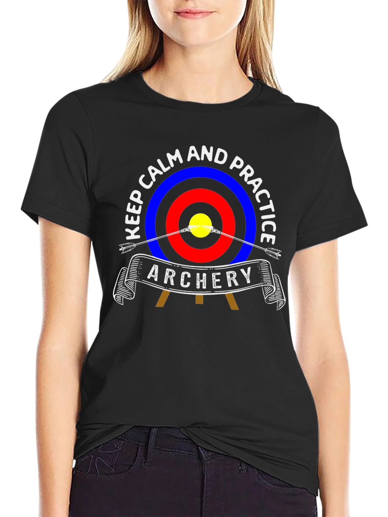 Archery Practice T-Shirt - Keep Calm and Practice