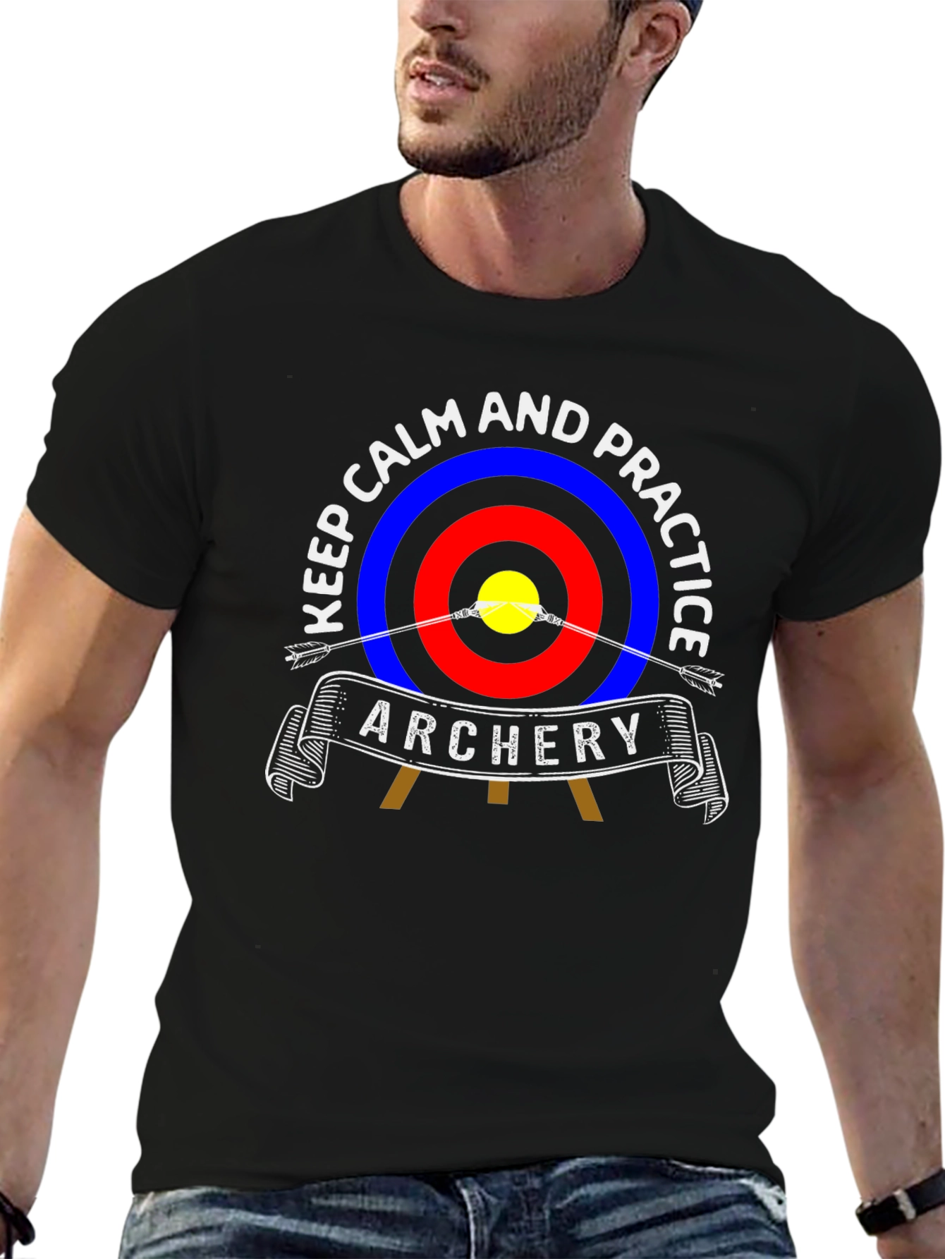 Archery Practice T-Shirt - Keep Calm and Practice