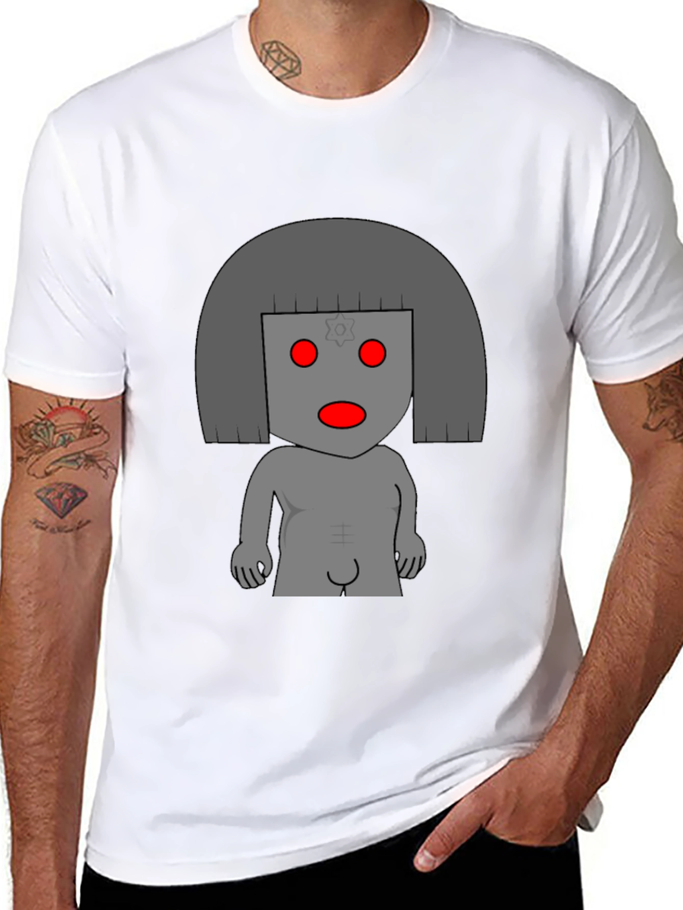 Unique Graphic Tee - Edgy Style