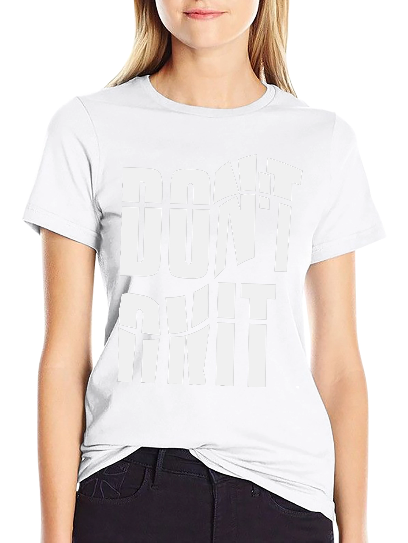 Motivational Dont Quit Black T-Shirt