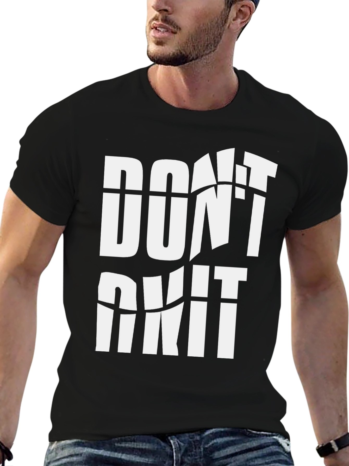Motivational Dont Quit Black T-Shirt