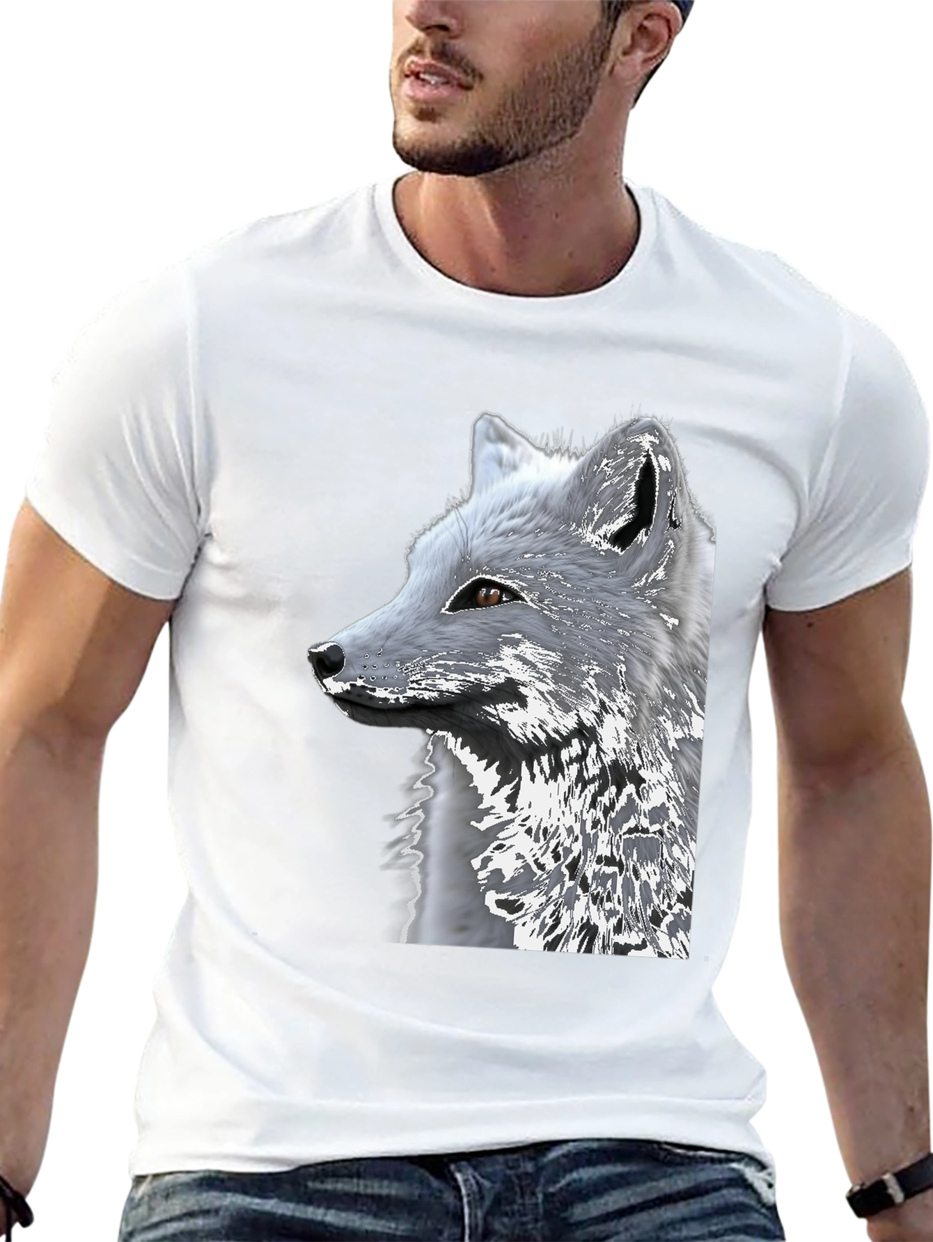 Arctic Fox Graphic Tee - Black Cotton Blend
