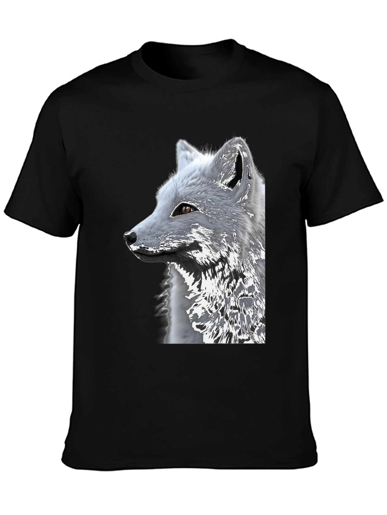 Arctic Fox Graphic Tee - Black Cotton Blend