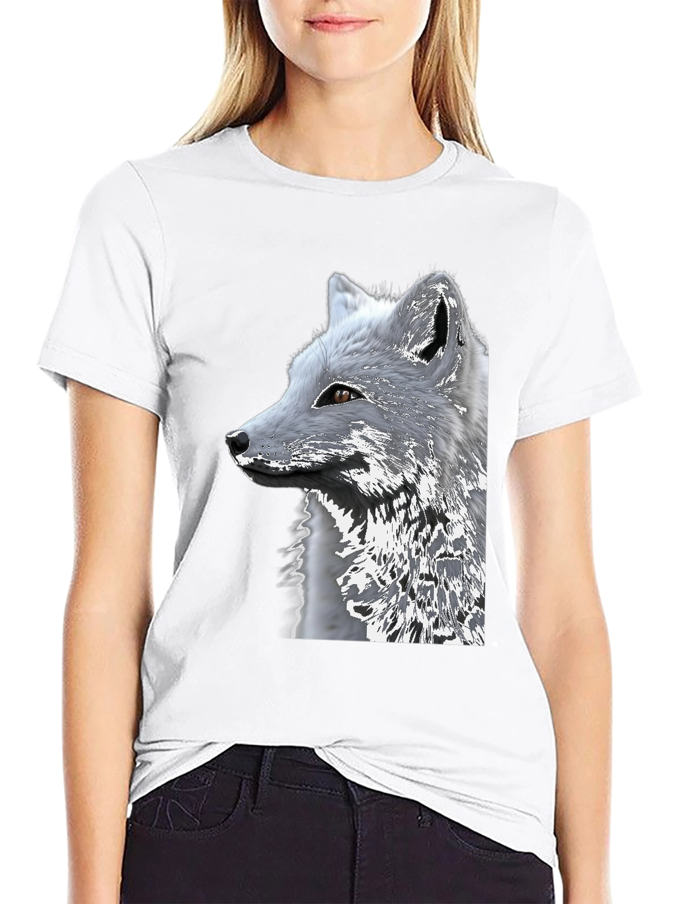 Arctic Fox Graphic Tee - Black Cotton Blend