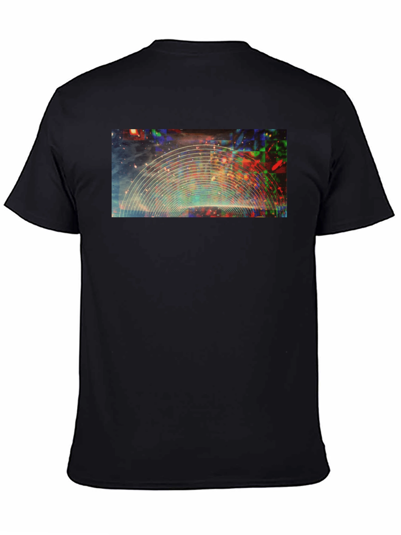 Abstract Galaxy Graphic Black T-Shirt