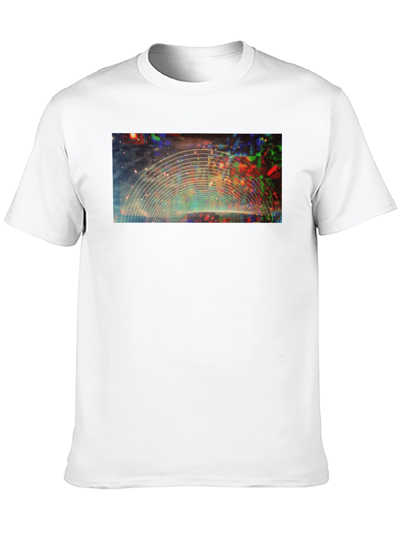 Abstract Galaxy Graphic Black T-Shirt
