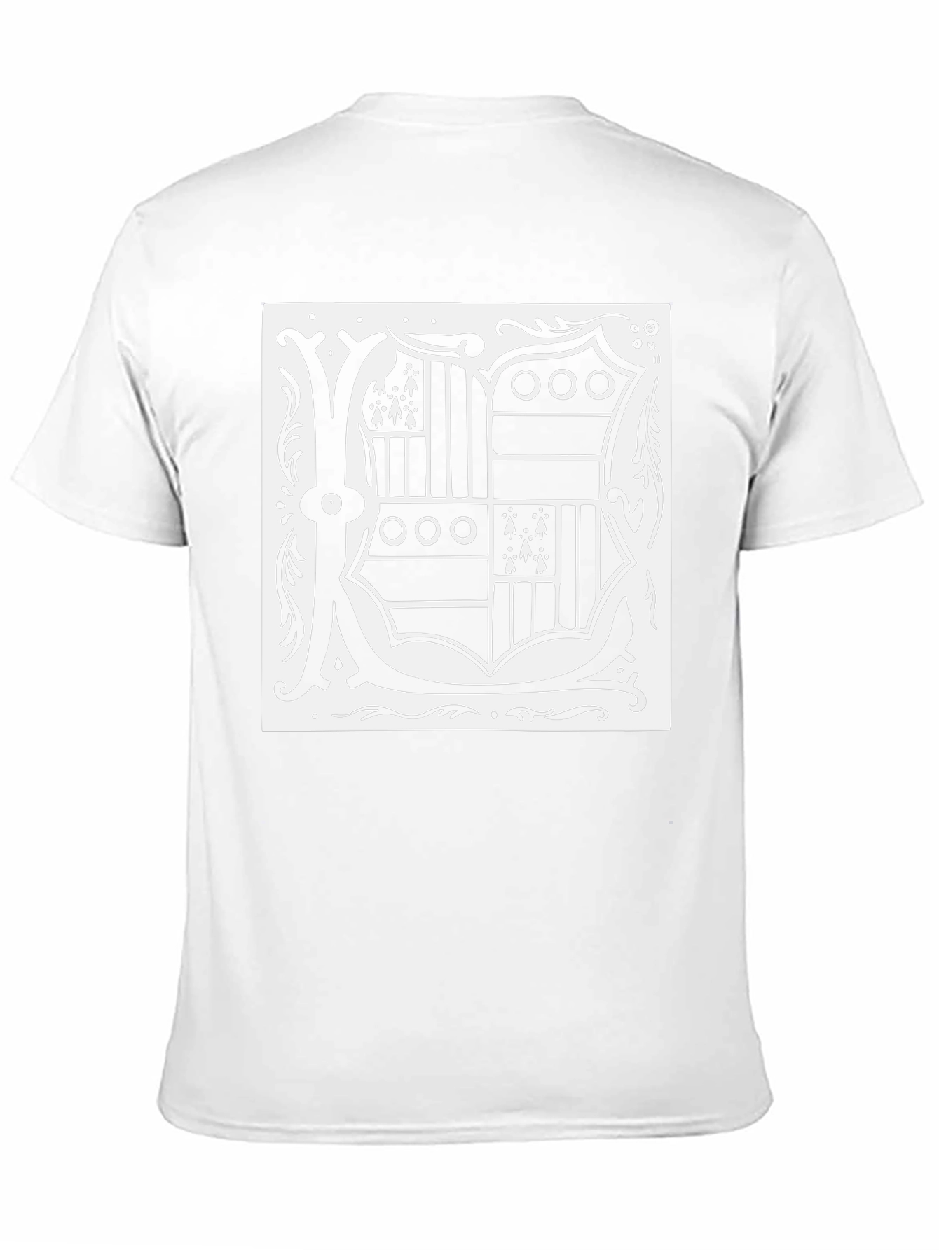 Black T-Shirt with Ornate Letter K Design