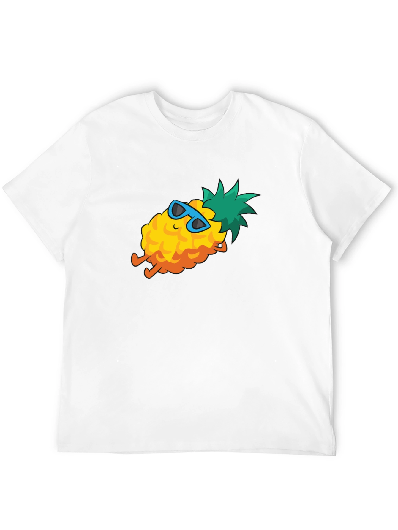 Cool Pineapple Graphic Tee - Black Cotton T-Shirt