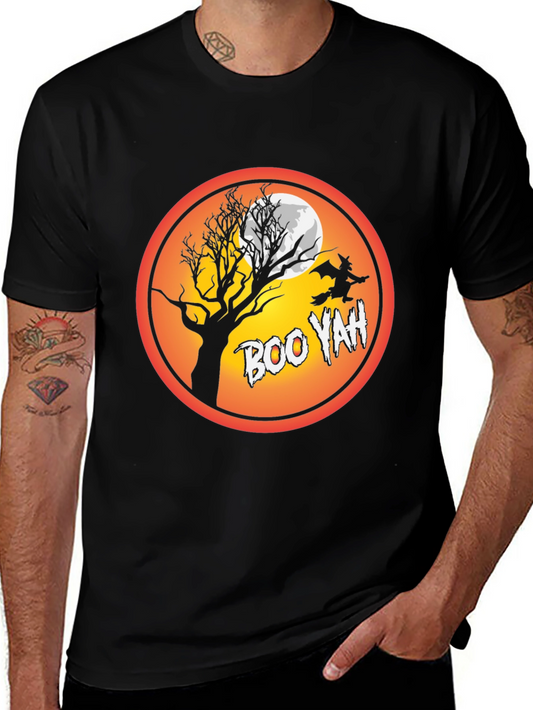 Boo Yah Halloween T-Shirt - Spooky Witch Design