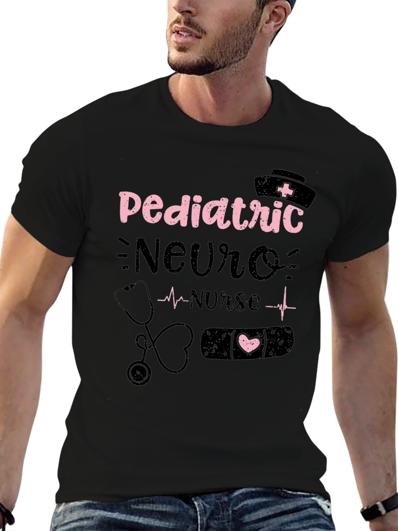 Pediatric Neuro Nurse Graphic Tee - Black