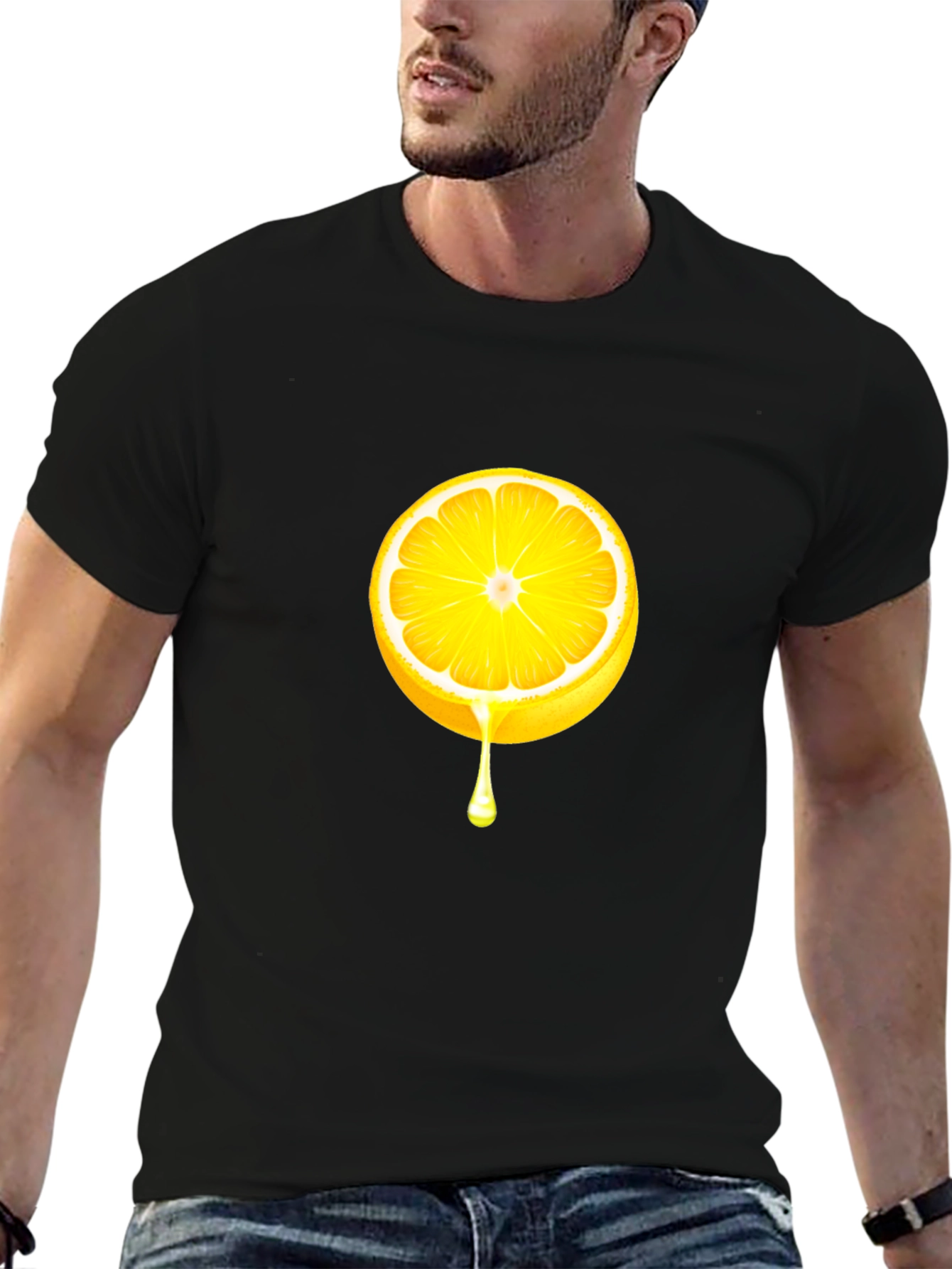 Lemon Slice Graphic T-Shirt - Black