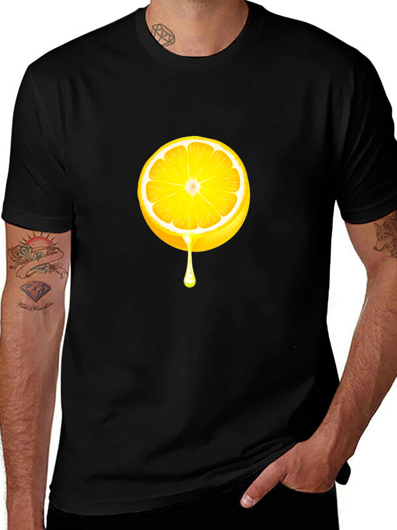 Lemon Slice Graphic T-Shirt - Black