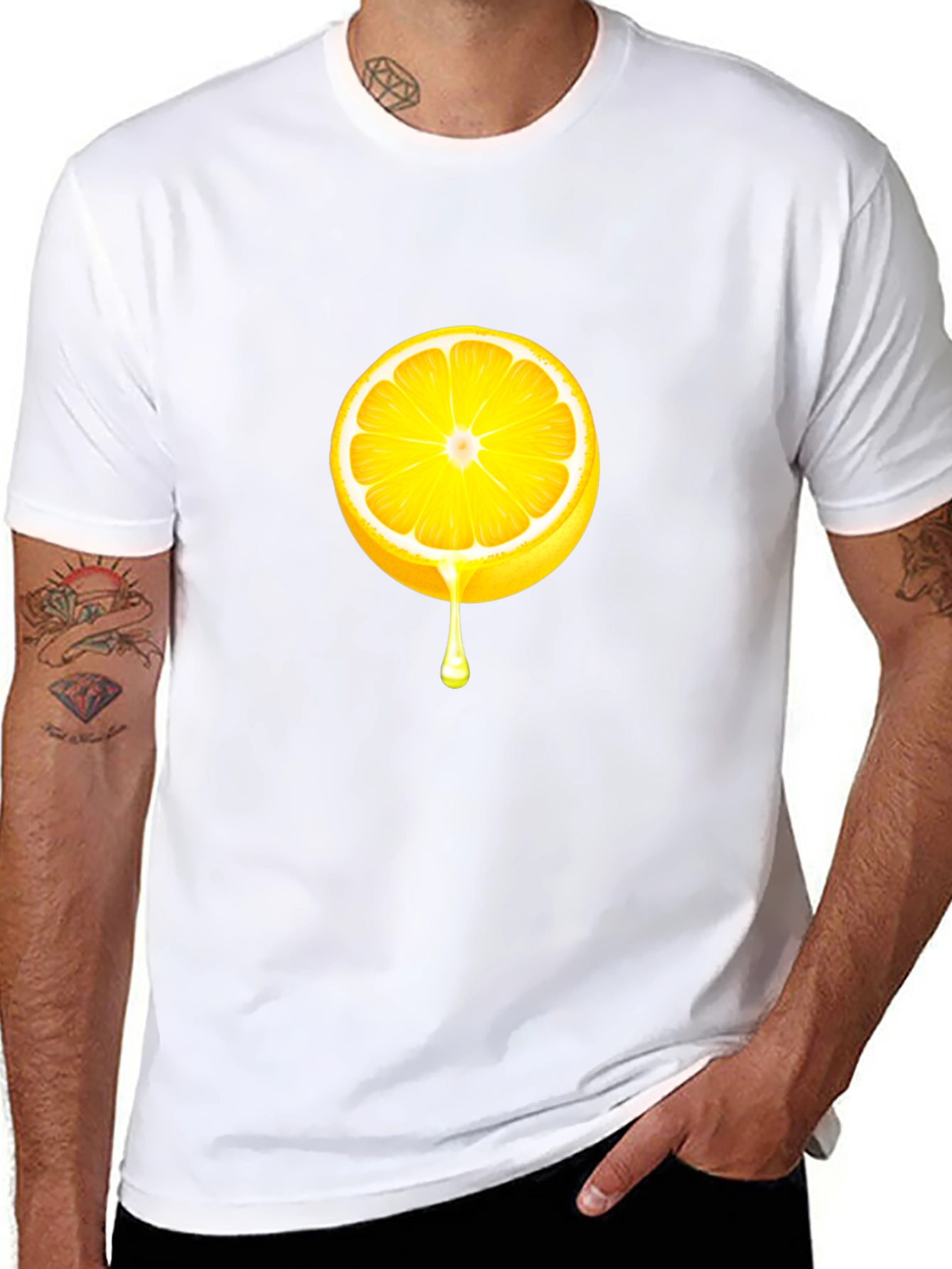 Lemon Slice Graphic T-Shirt - Black