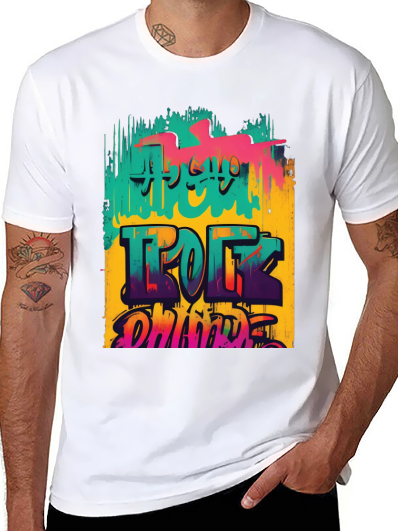 Retro Graphic T-Shirt: Rock On Dude!