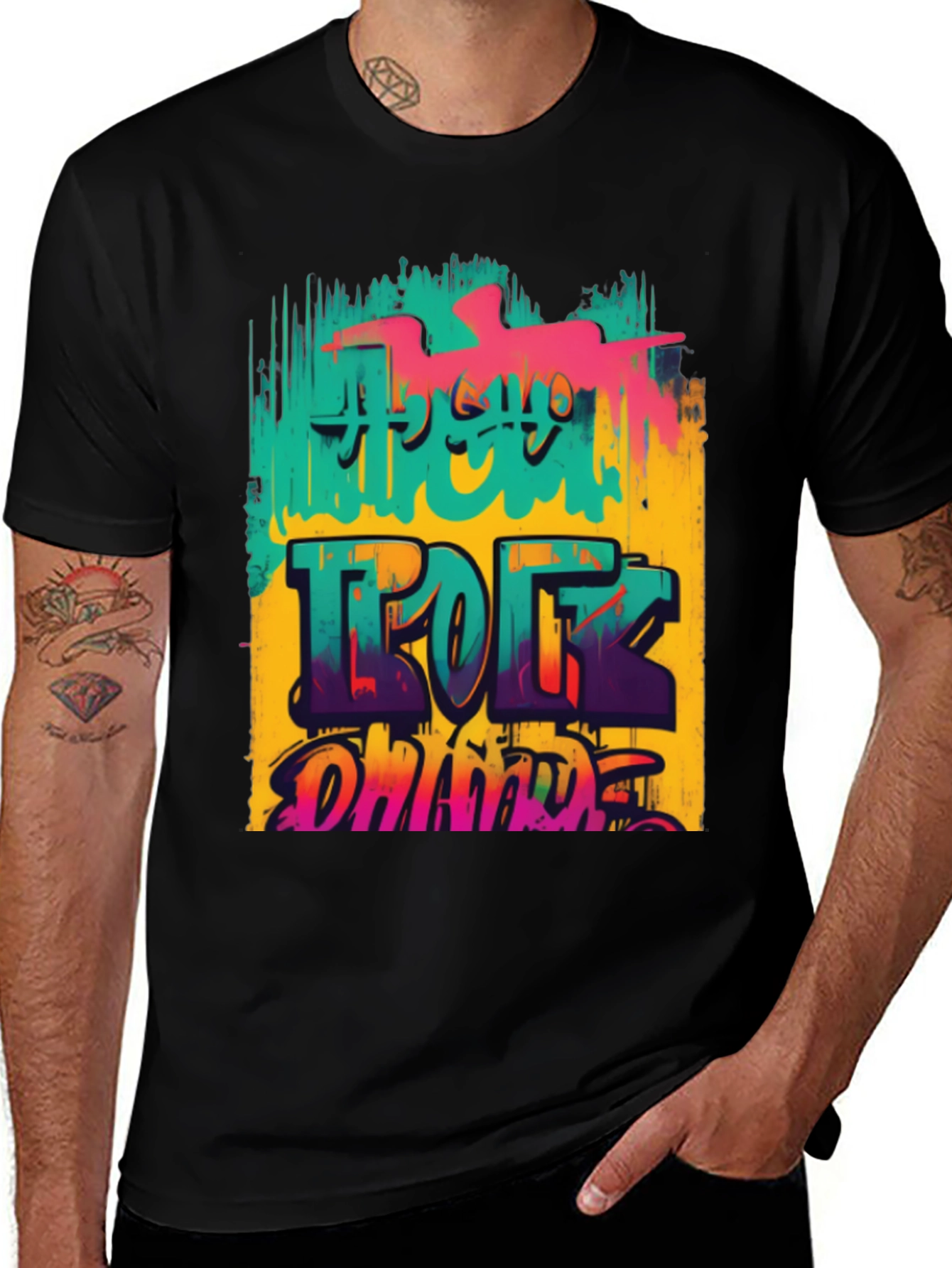 Retro Graphic T-Shirt: Rock On Dude!