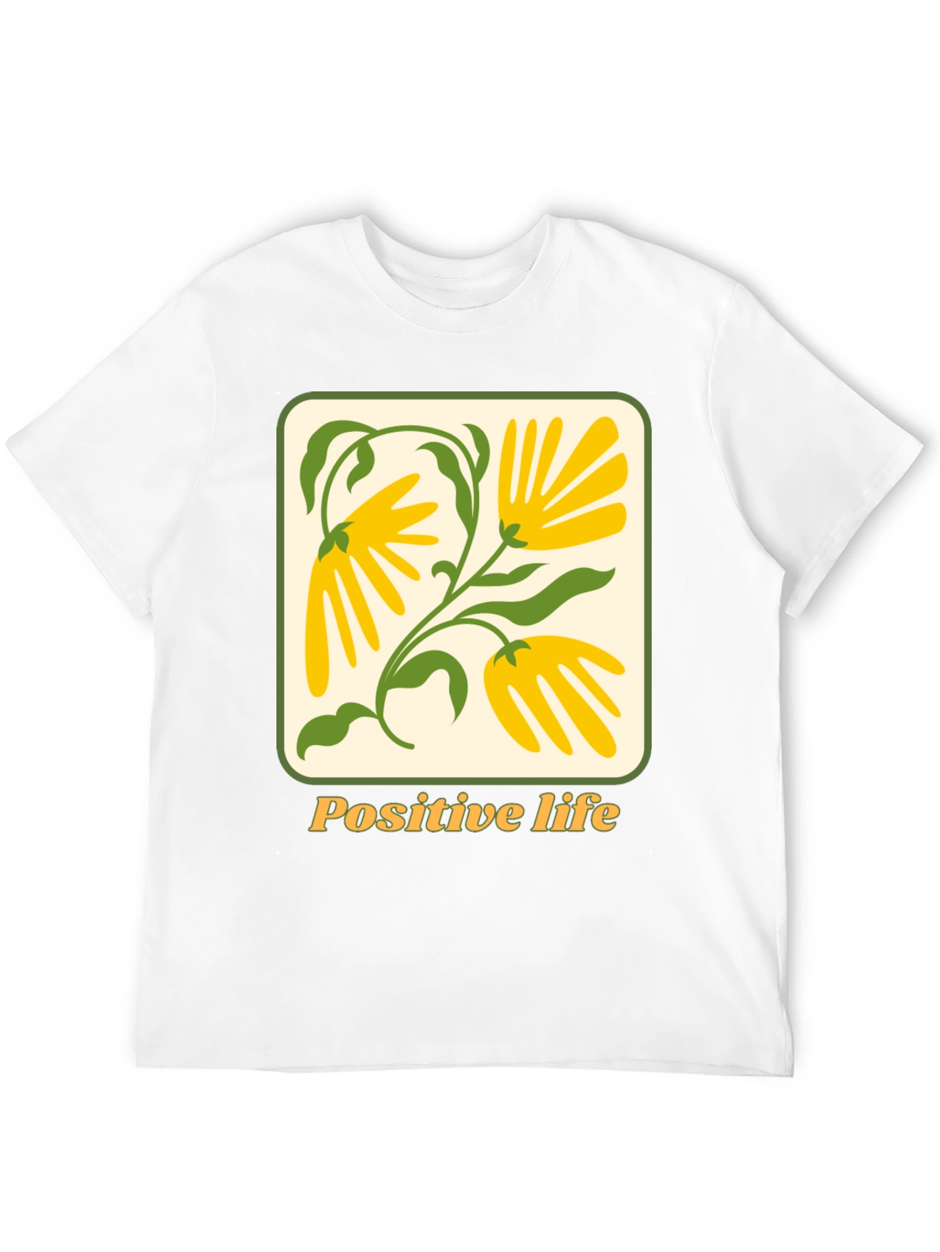 Positive Life Floral Graphic T-Shirt - Unisex