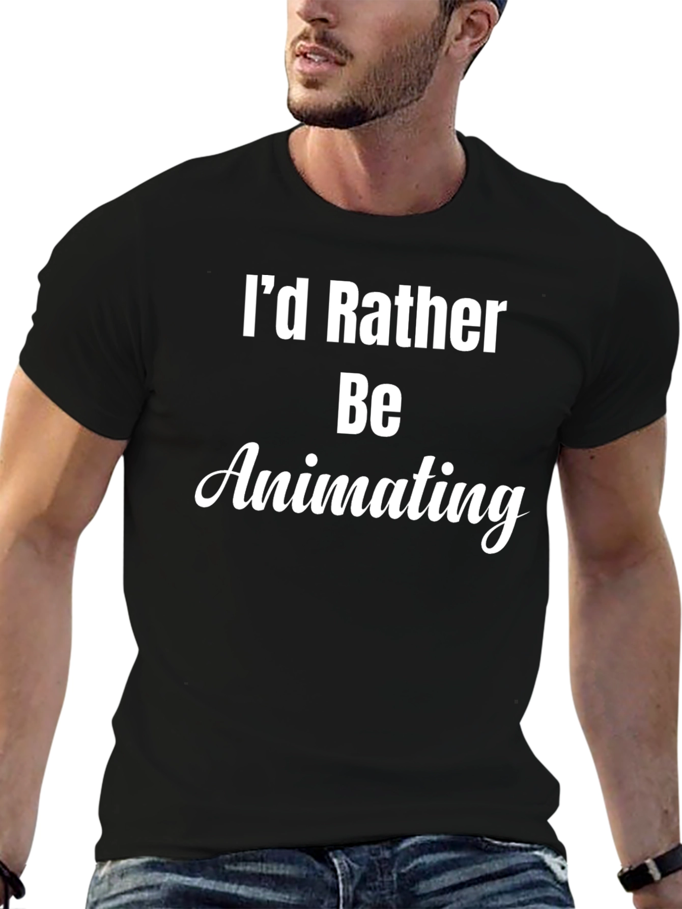 Id Rather Be Animating T-Shirt - Black