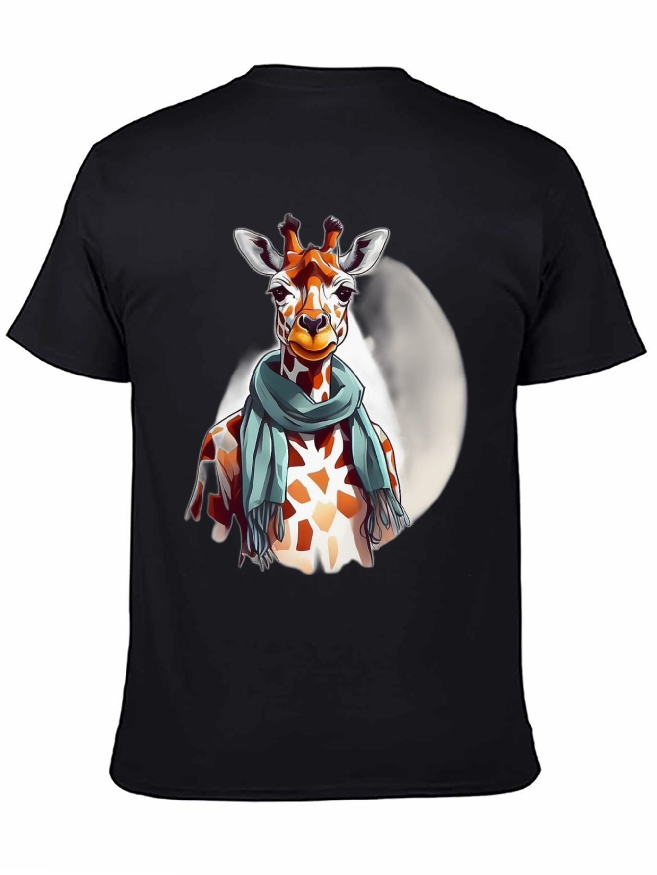 Giraffe Scarf Graphic Tee - Unique Design