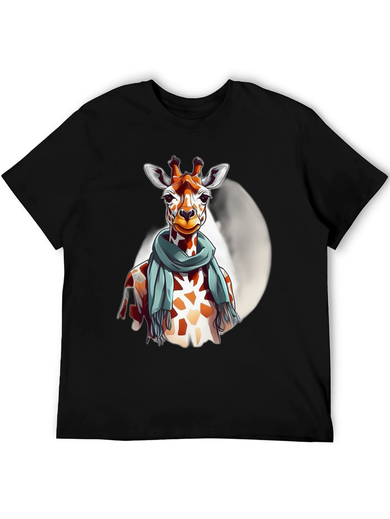 Giraffe Scarf Graphic Tee - Unique Design