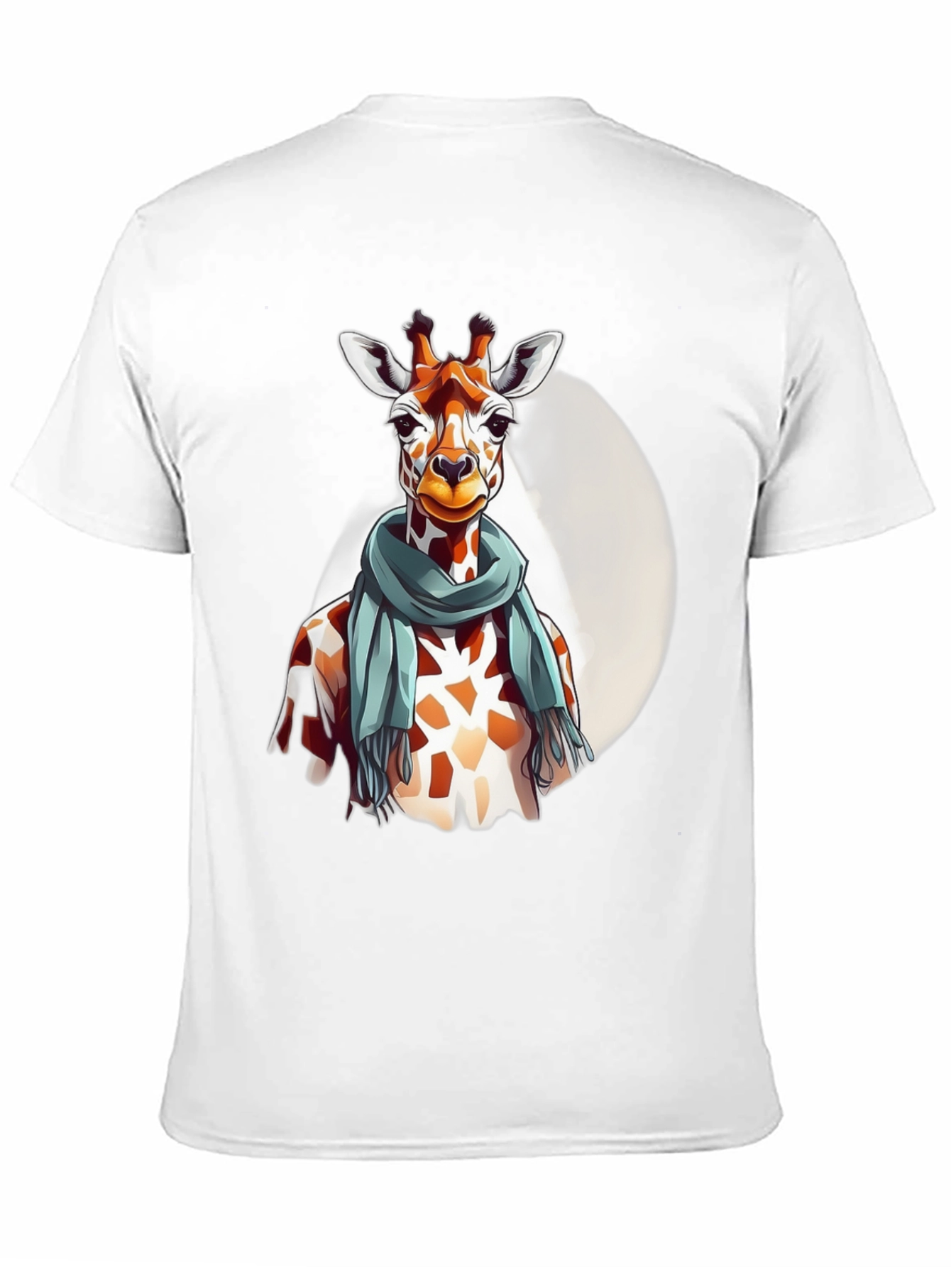 Giraffe Scarf Graphic Tee - Unique Design