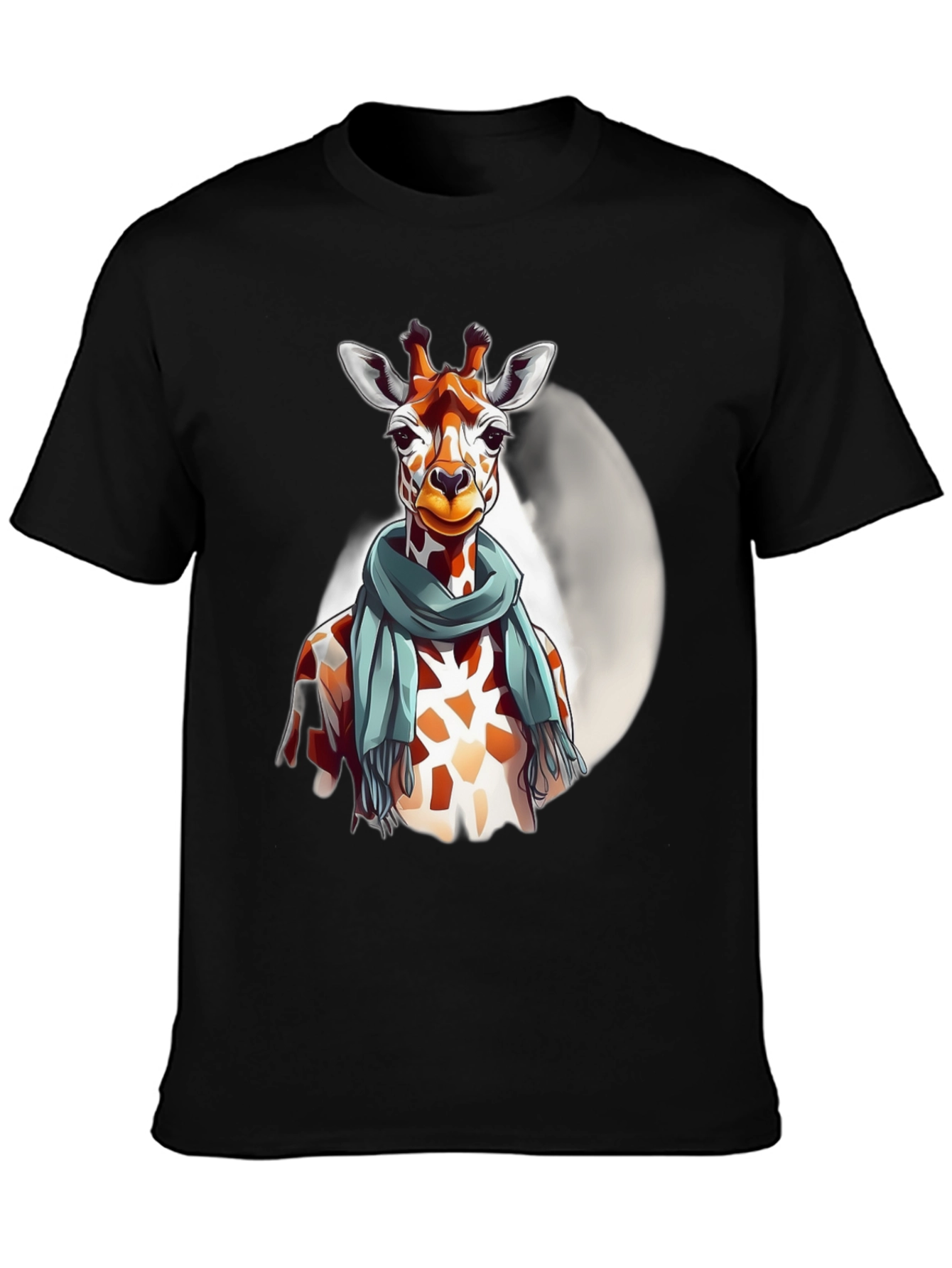 Giraffe Scarf Graphic Tee - Unique Design