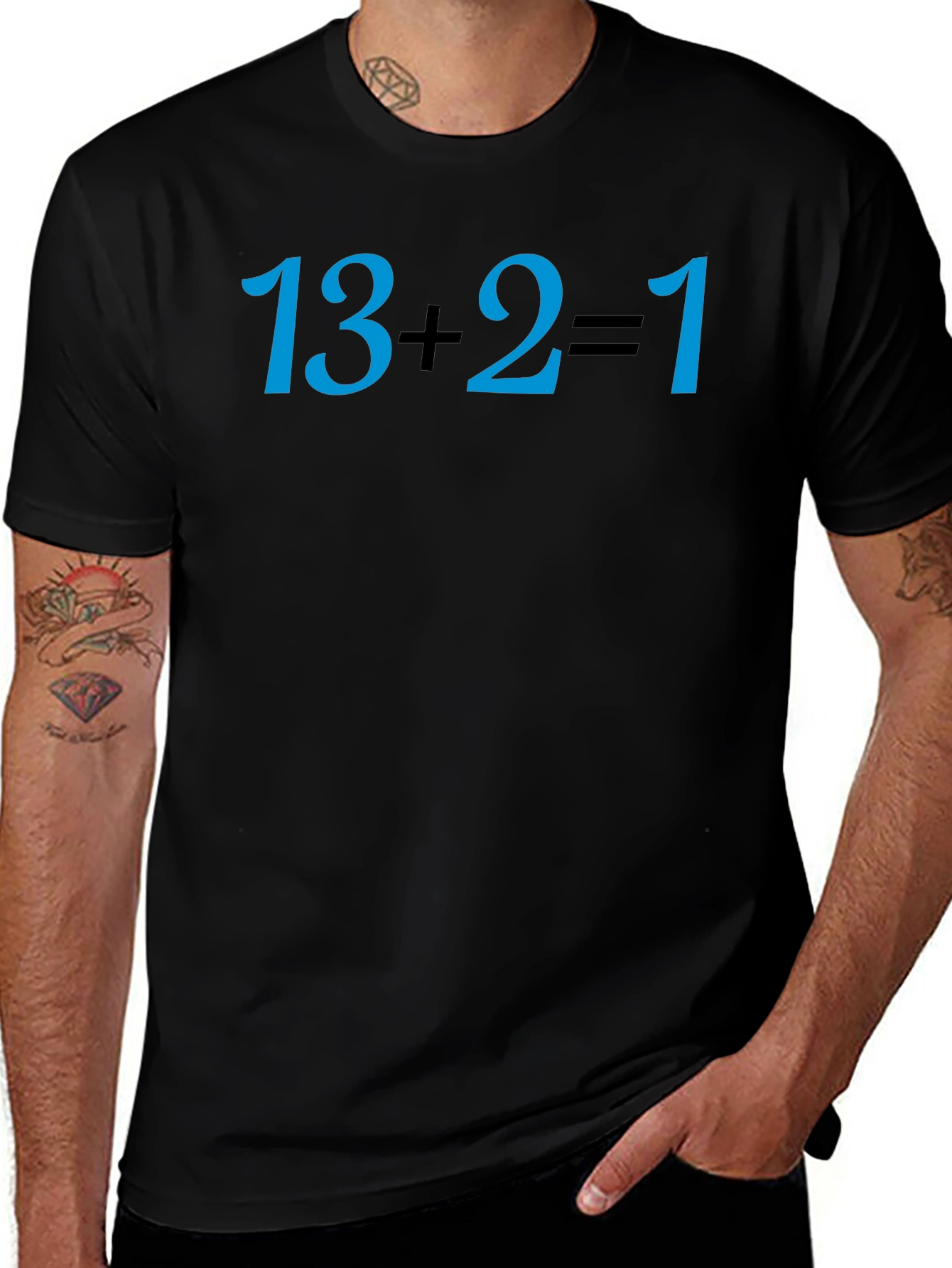 13+2=1 Math Joke T-Shirt - Soft Cotton Tee