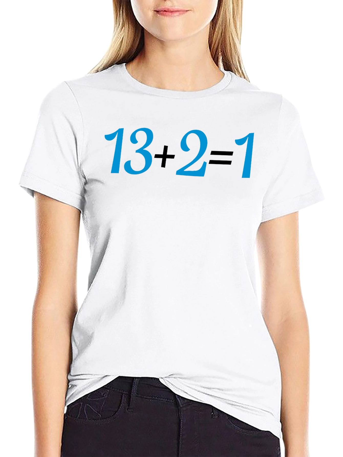 13+2=1 Math Joke T-Shirt - Soft Cotton Tee