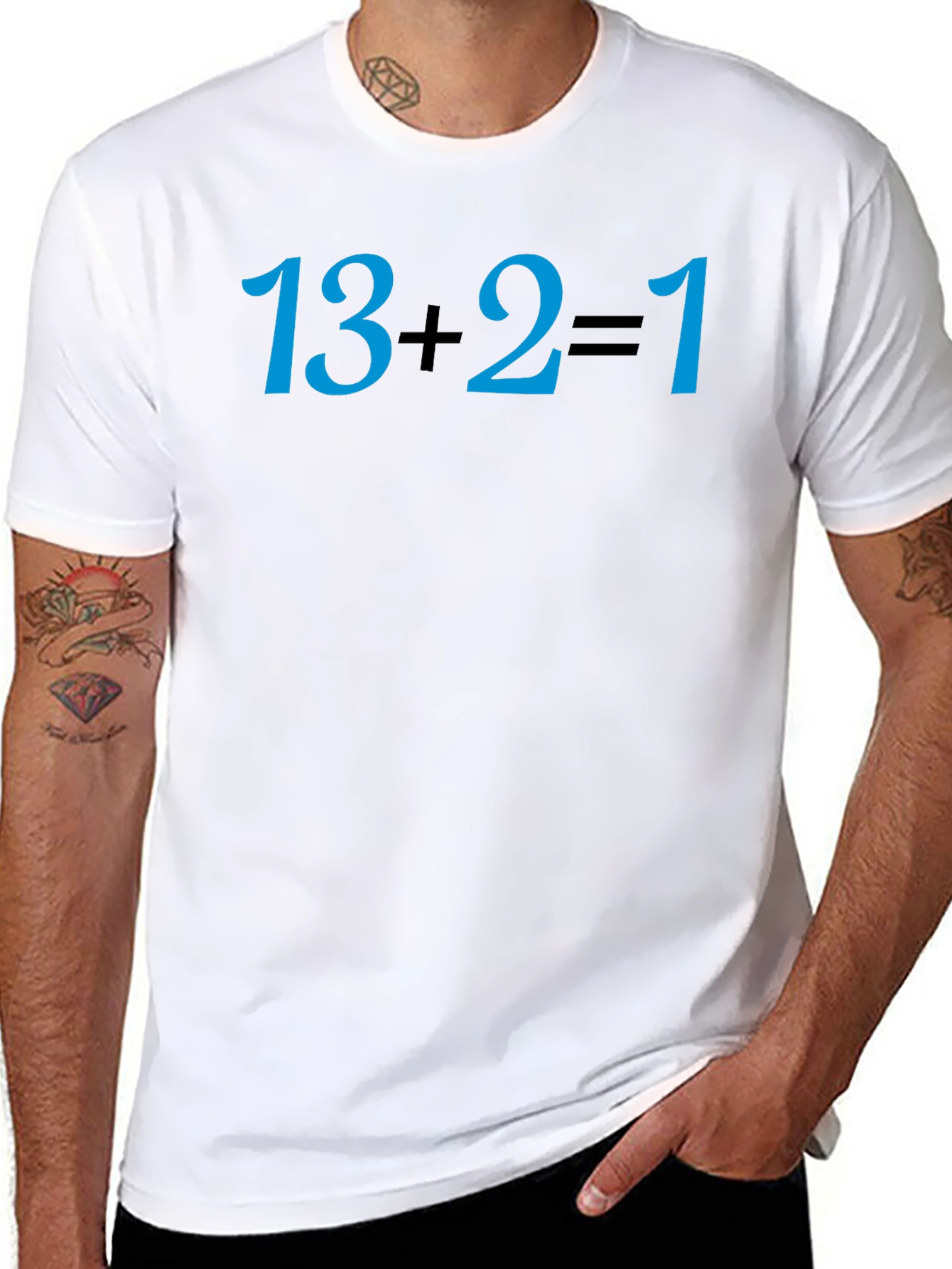 13+2=1 Math Joke T-Shirt - Soft Cotton Tee