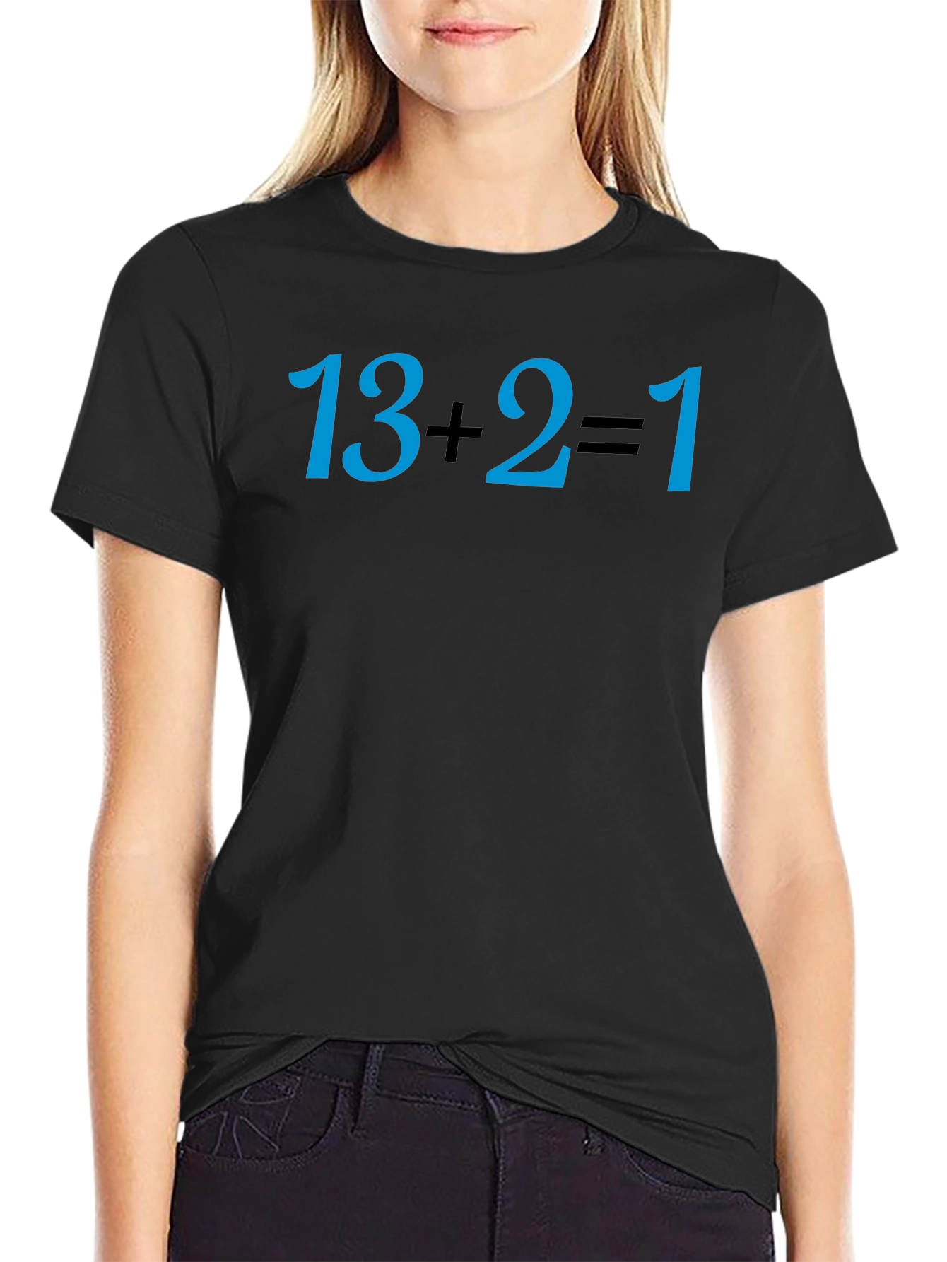 13+2=1 Math Joke T-Shirt - Soft Cotton Tee