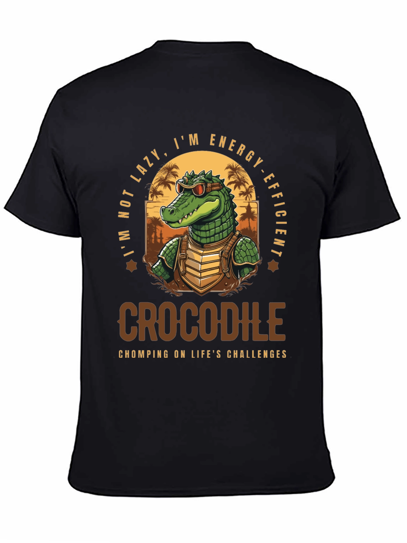 Crocodile Chomp T-Shirt - Lazy? Nope Energy-Efficient!